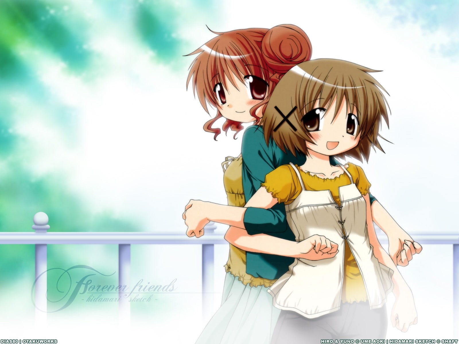 Girls, front view, daughter, lifestyles, two people, cute, childhood, innocence, Blush, people, women, child, Hidamari sketch hiro ume, females, Friendship, HD Wallpaper