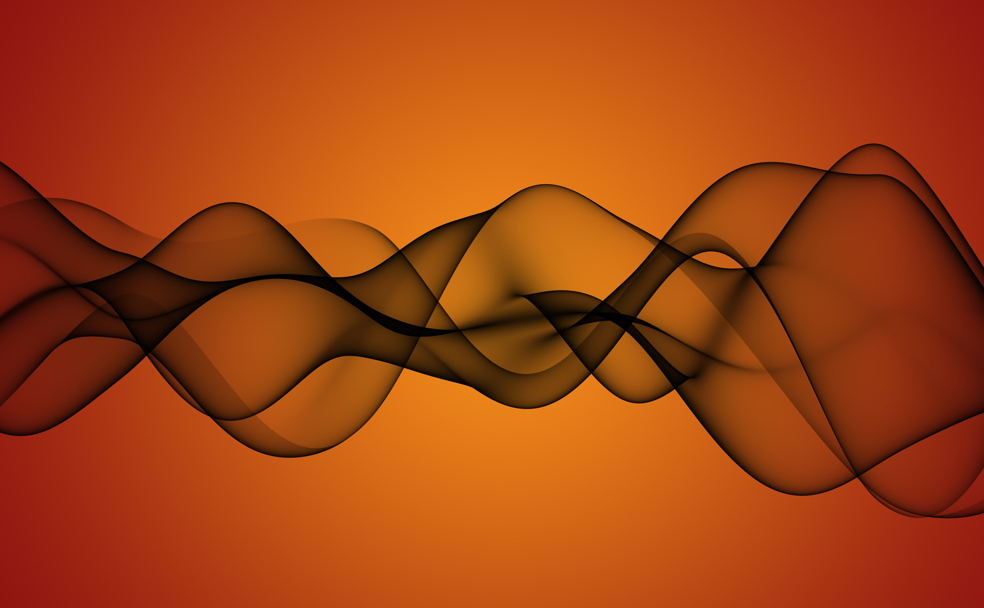 sky, close-up, creativity, Abstract, beauty in nature, digital composite, nature, orange, waves, studio shot, no people, full frame, art and craft, orange color, HD Wallpaper