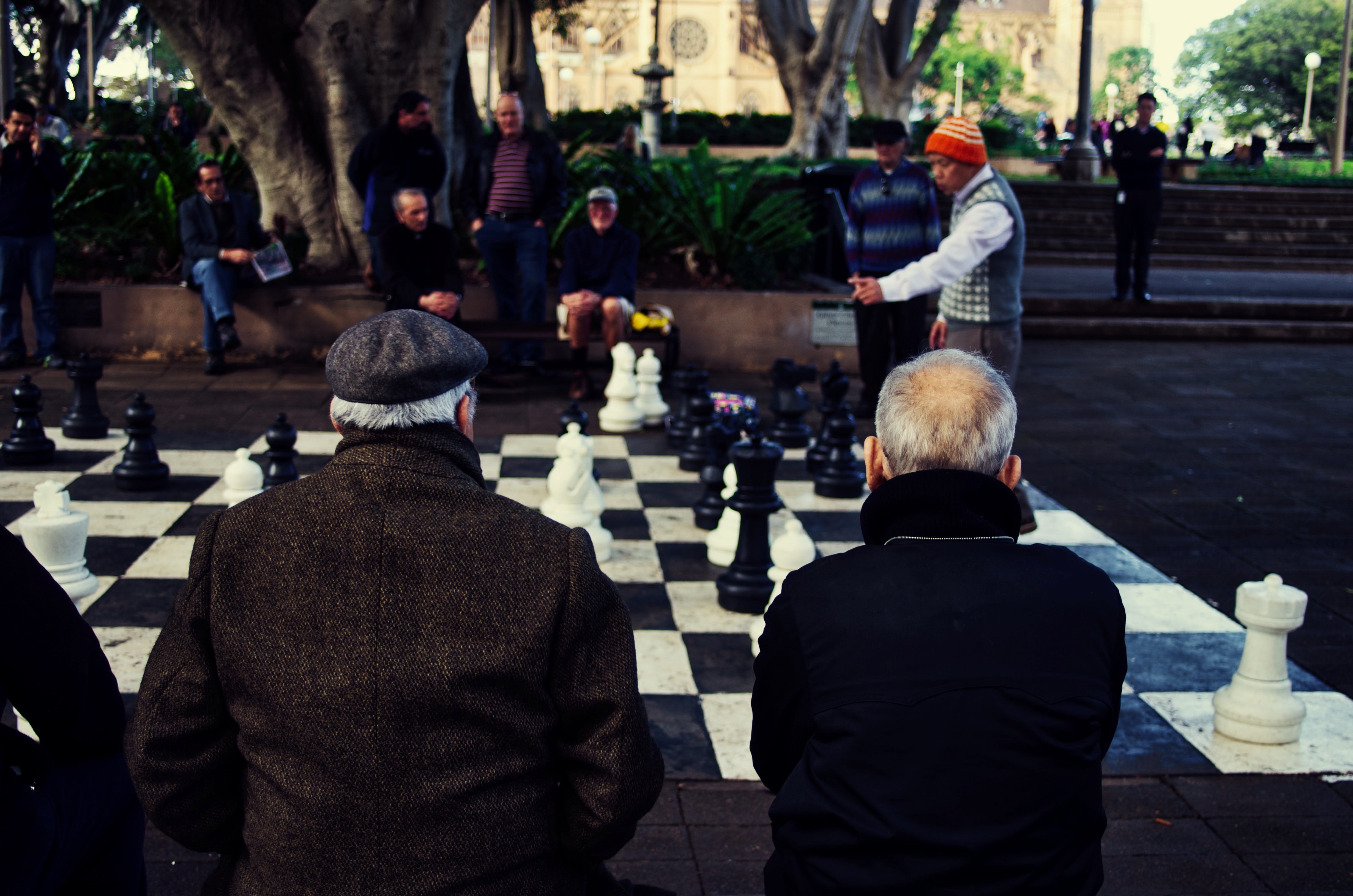 leisure activity, park, focus on foreground, street, real people, day, group of people, planning, adult, clothing, men, strategy, play, architecture, leisure, HD Wallpaper
