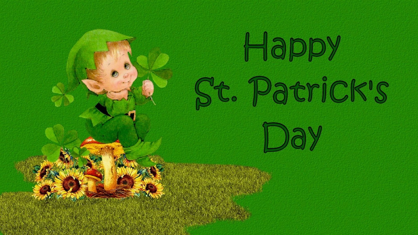 domestic animals, green color, nature, pets, Holiday, leaf, domestic, creativity, communication, flower, mammal, green background, Leprechaun, animal themes, HD Wallpaper