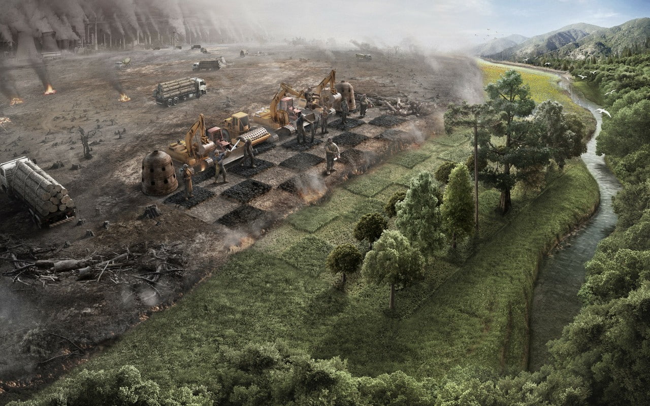 720P, chess, nature, digital art, HD Wallpaper
