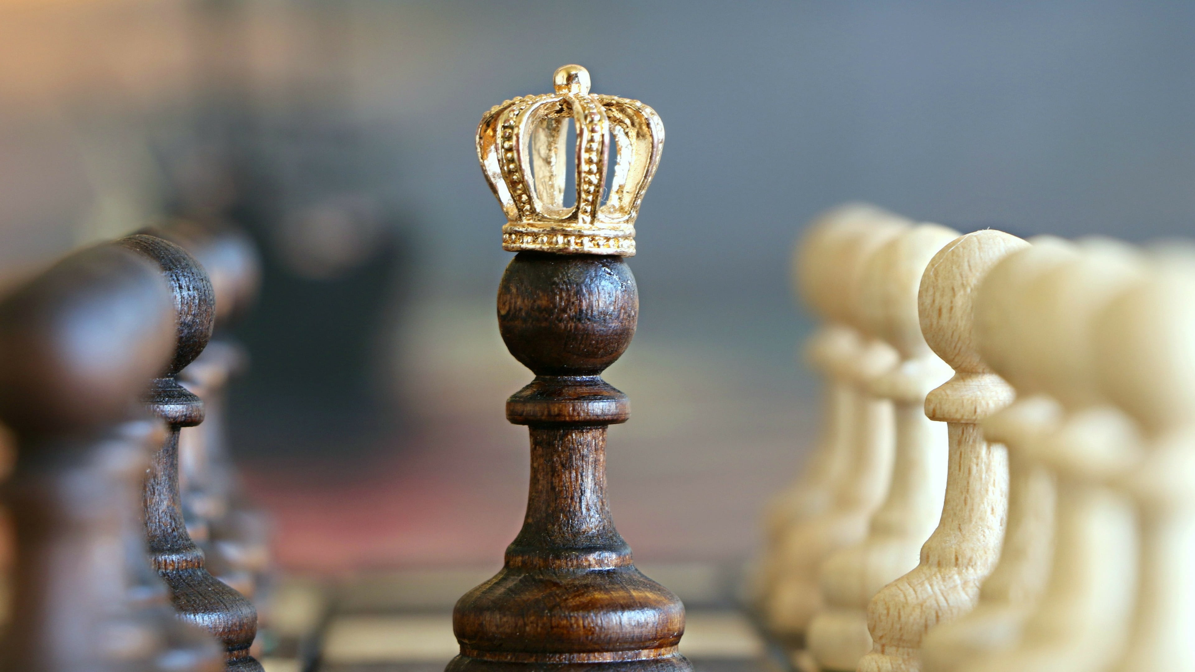 challenge, board game, photography, pawn - chess piece, chess piece, luxury, king - chess piece, game, chess board, selective, selective focus, HD Wallpaper