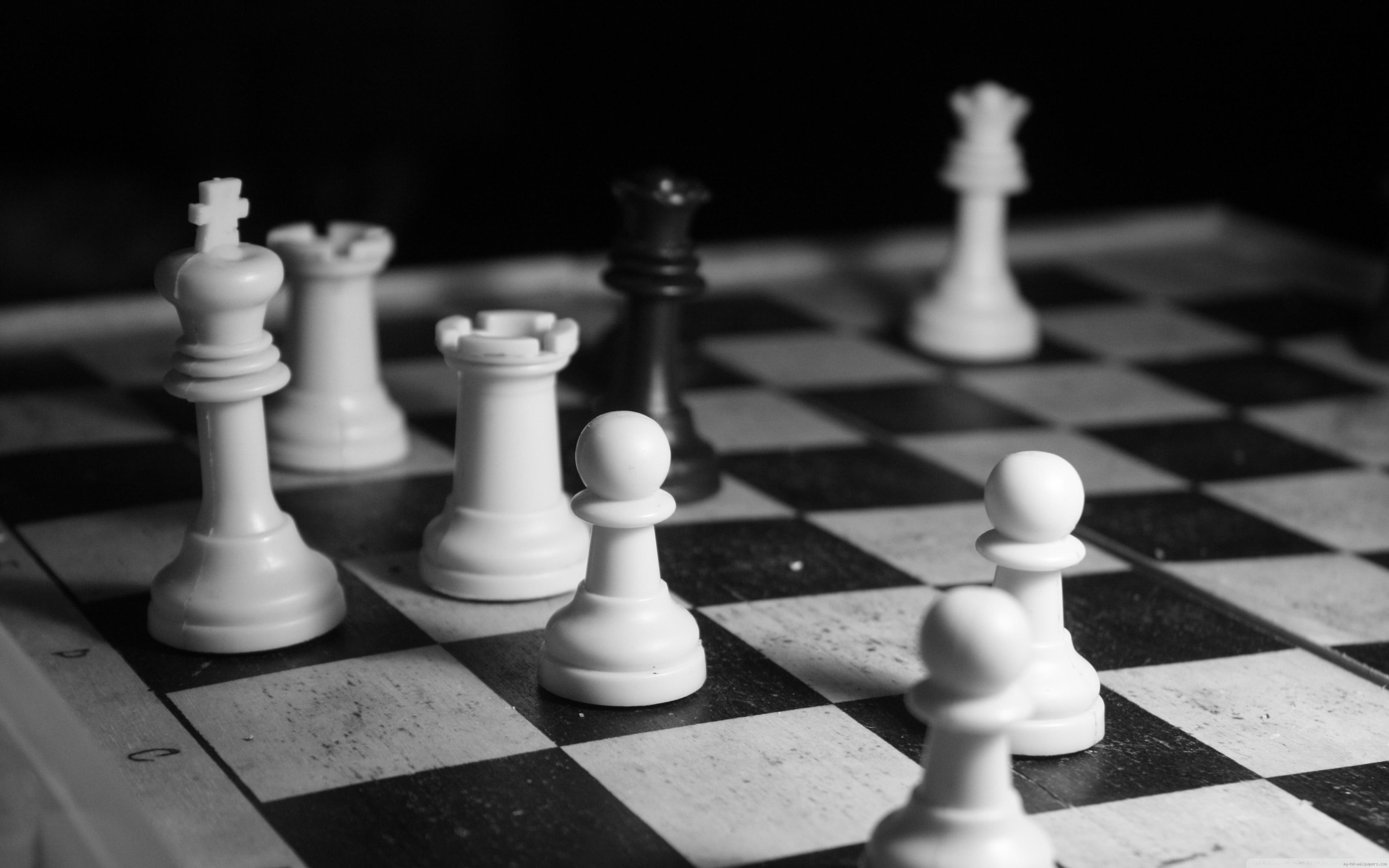 white, diverse, set, game, chess, board, black, 4K, HD Wallpaper