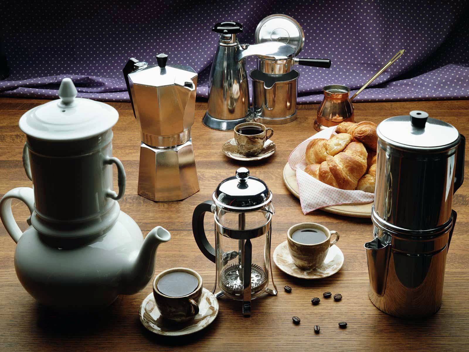 salt shaker, coffeemaker, food and drink, pepper shaker, freshness, table, high angle view, indoors, crockery, choice, coffee maker, tableware, variation, HD Wallpaper