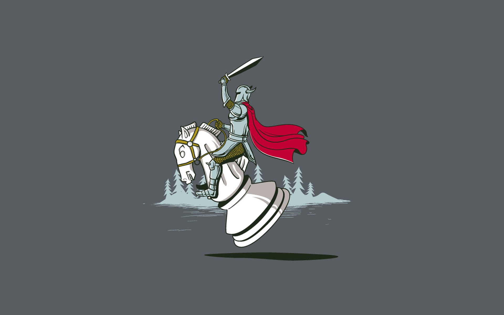1080P, minimalism, chess, knight, HD Wallpaper