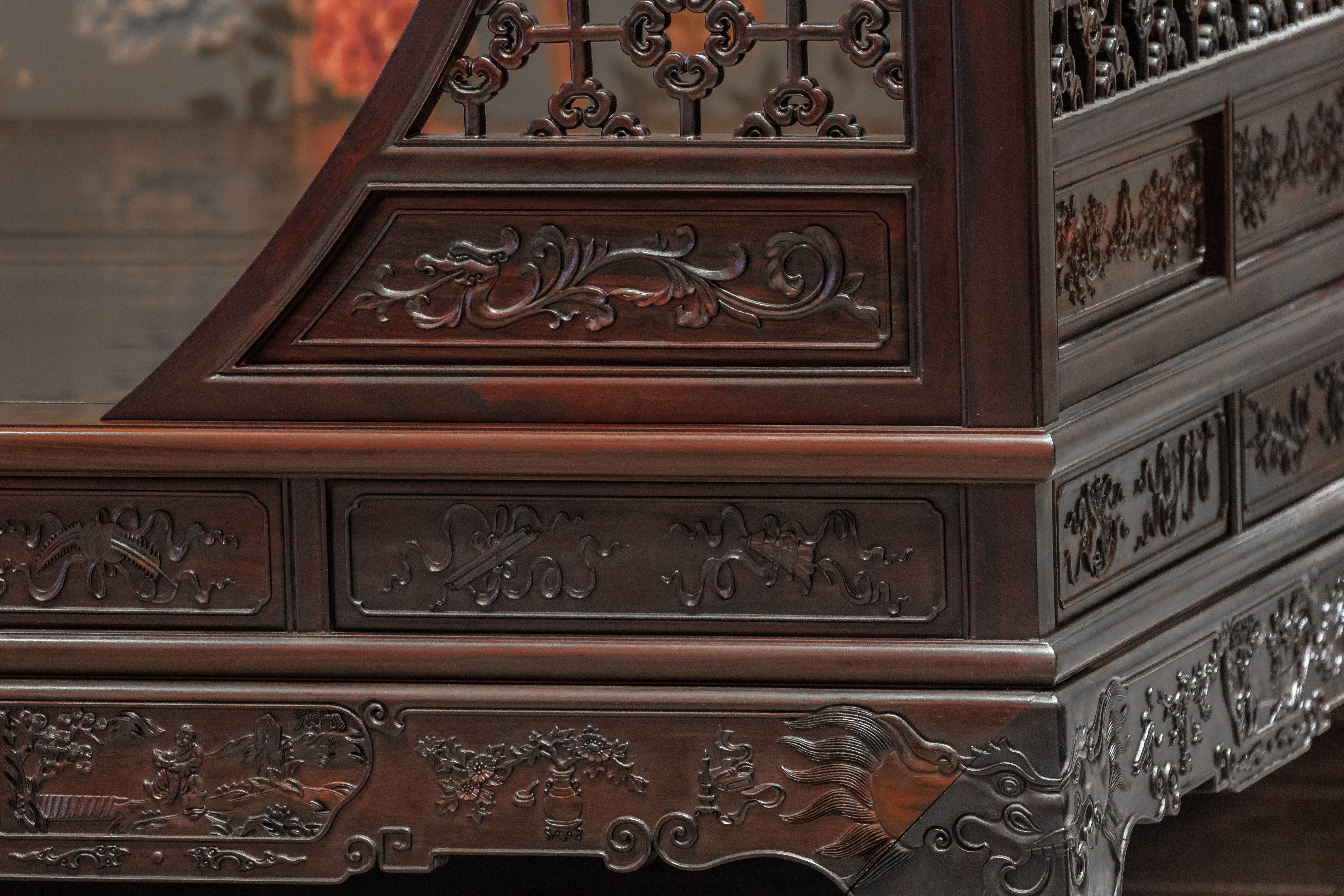 close-up, outdoors, design, carving - craft product, architecture, day, floral pattern, mailbox, wood - material, history, 5K, jane tan kok, the past, HD Wallpaper