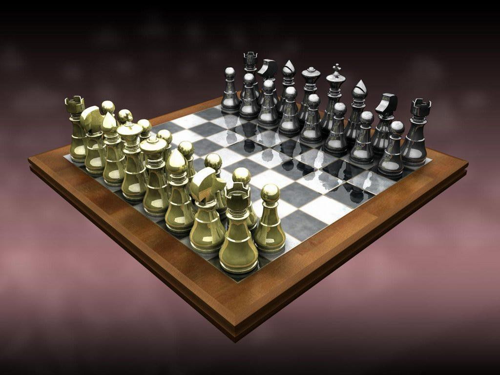 3d and abstract, 480P, chess, table, HD Wallpaper