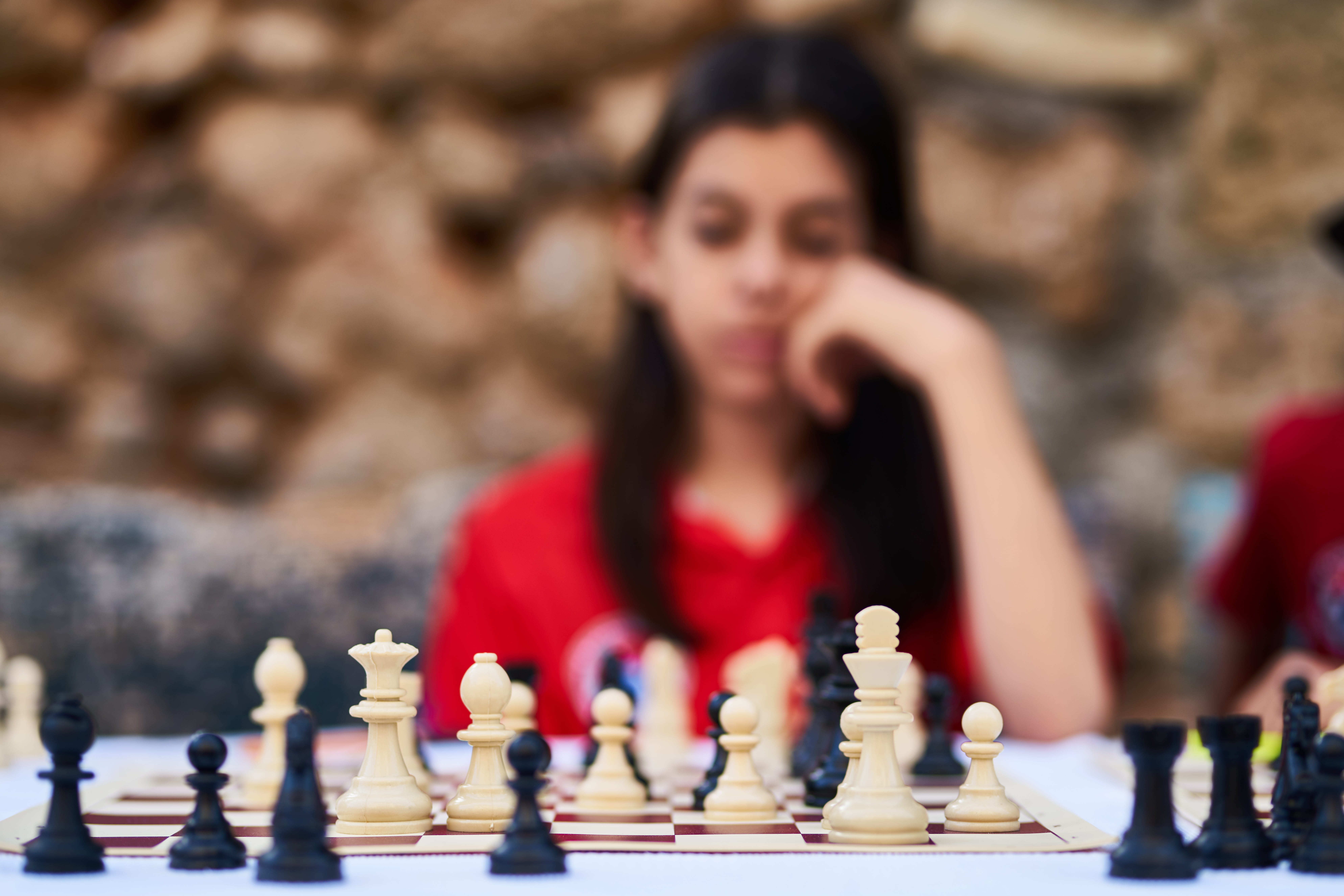 one person, women, adult, white, 8K, pawn, queen, board game, pawn - chess piece, planning, thinking, chess board, i think, black, king, selective focus, HD Wallpaper