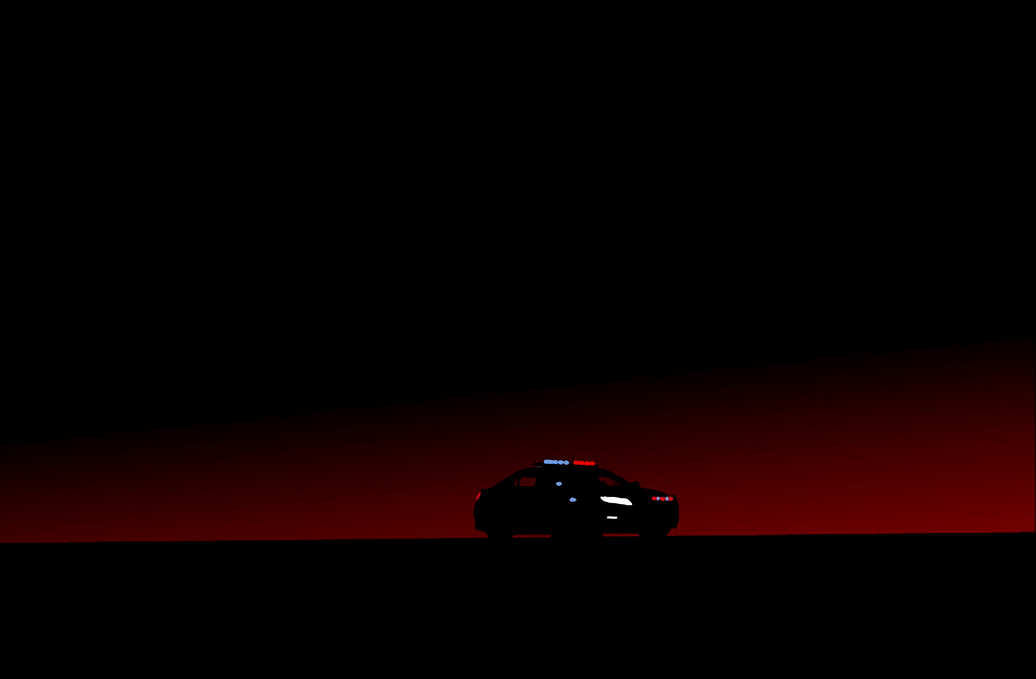 minimalism, outlines, night, art, car, 2K, HD Wallpaper