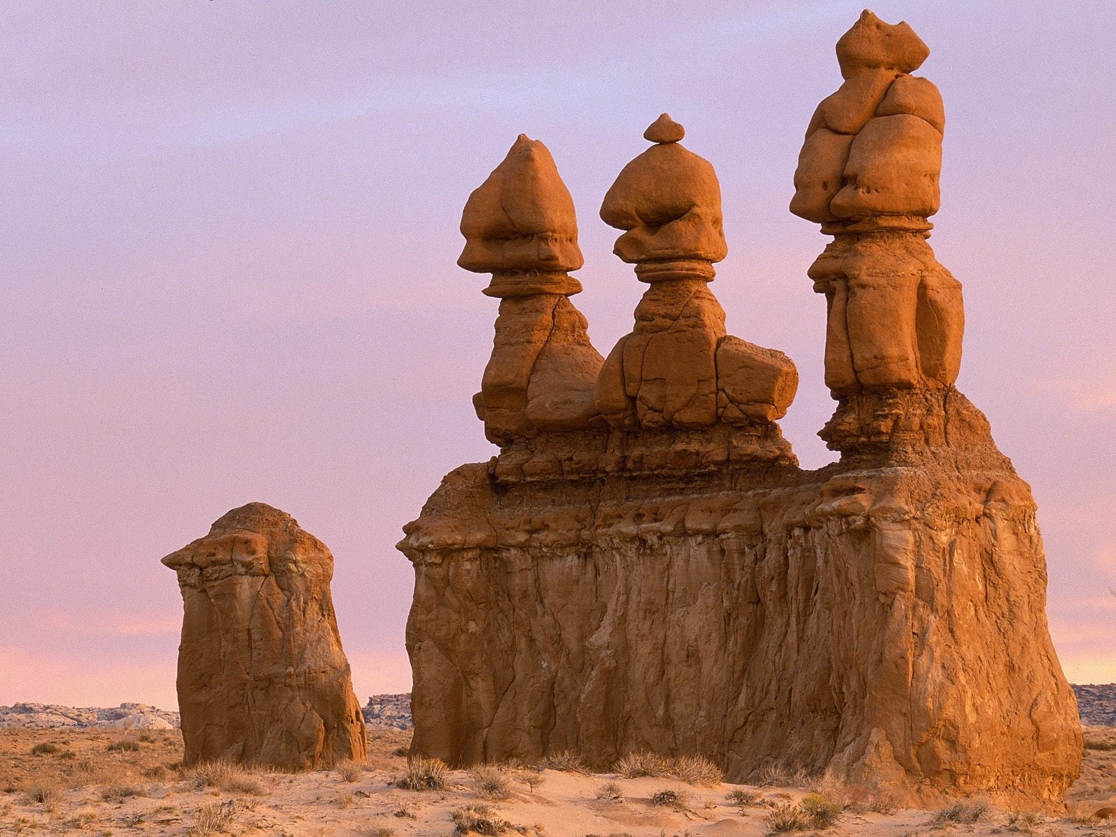 scenics - nature, land, clear sky, stones, the past, architecture, rock - object, rocks, sandstone, statues, built structure, history, rock, figures, sky, HD Wallpaper