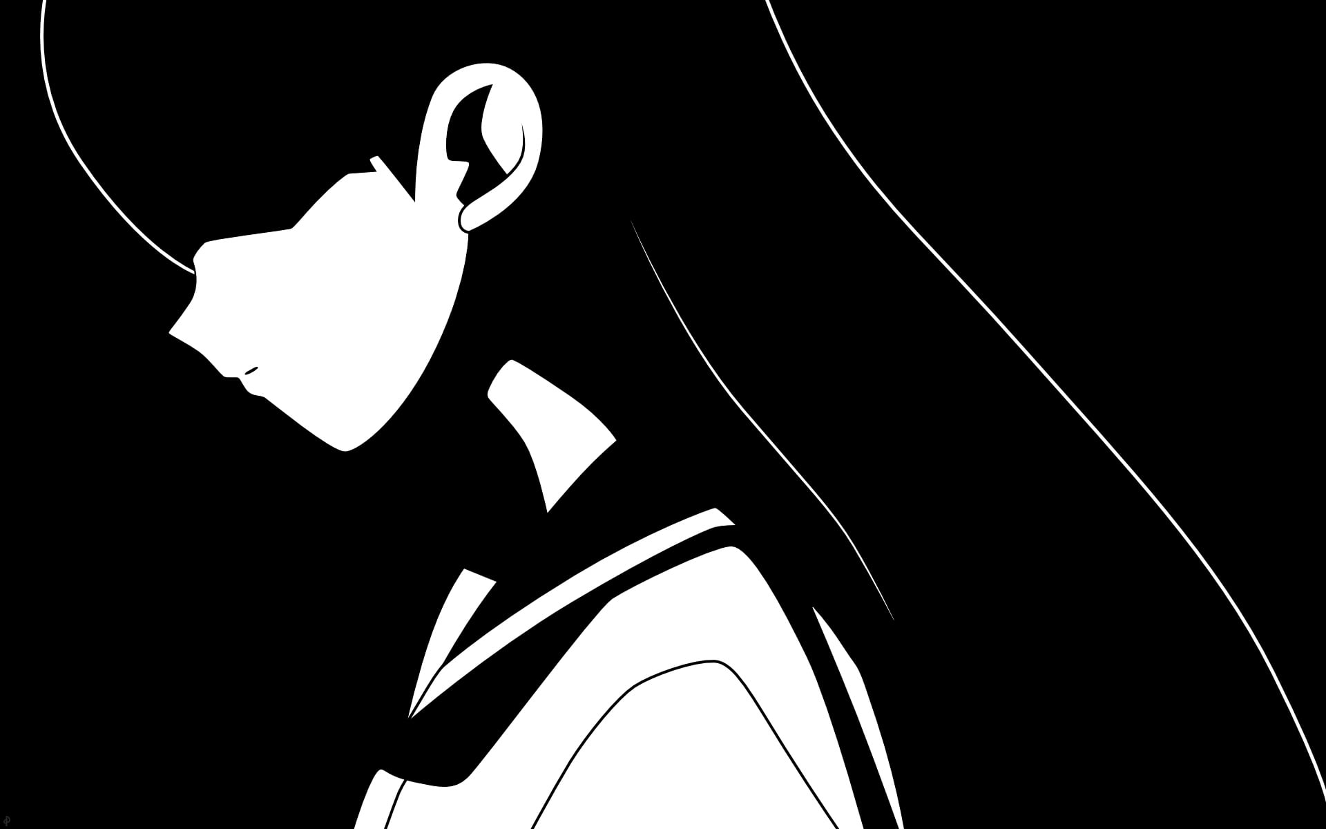 illuminated, direction, low angle view, profile View, representation, character, back Lit, black Background, girl, vector, illustration, art and craft, HD Wallpaper