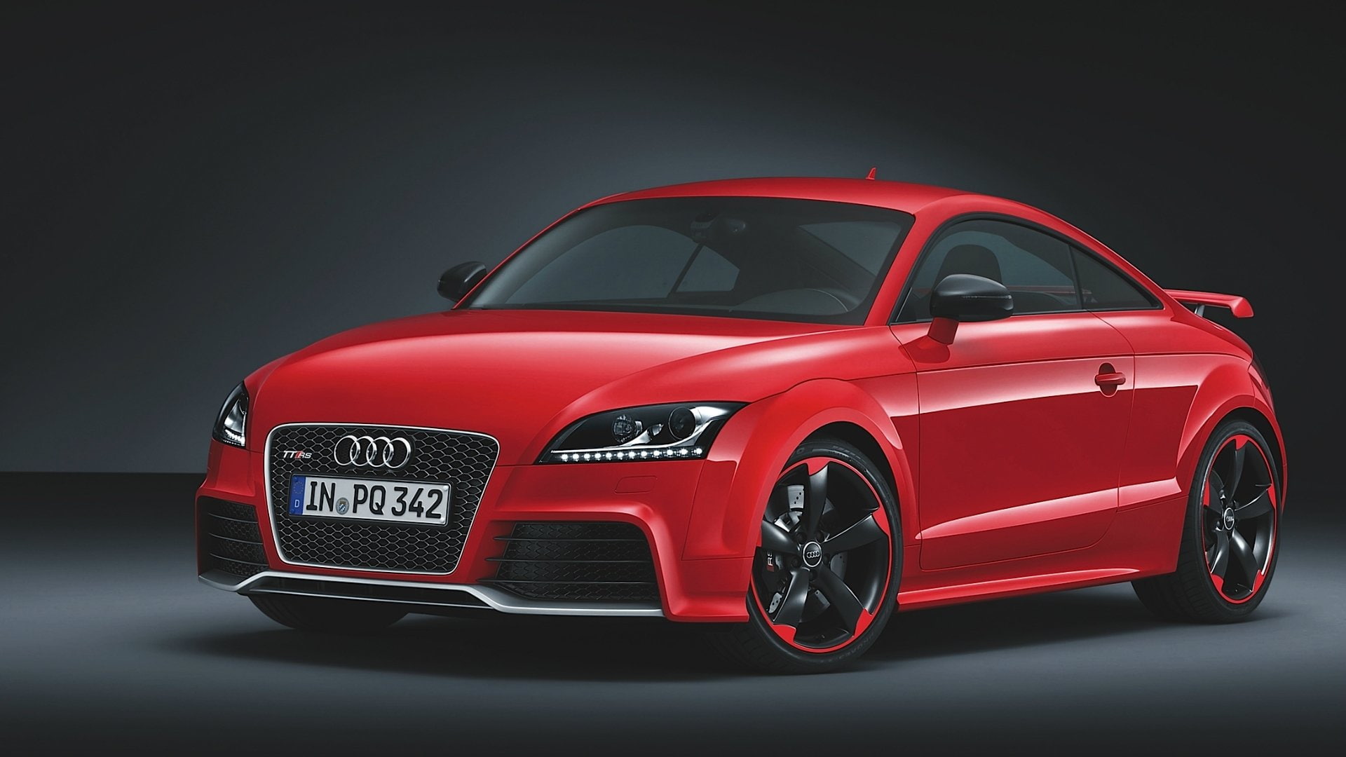 vehicle, Audi TT, 1080P, car, Audi, red cars, numbers, HD Wallpaper