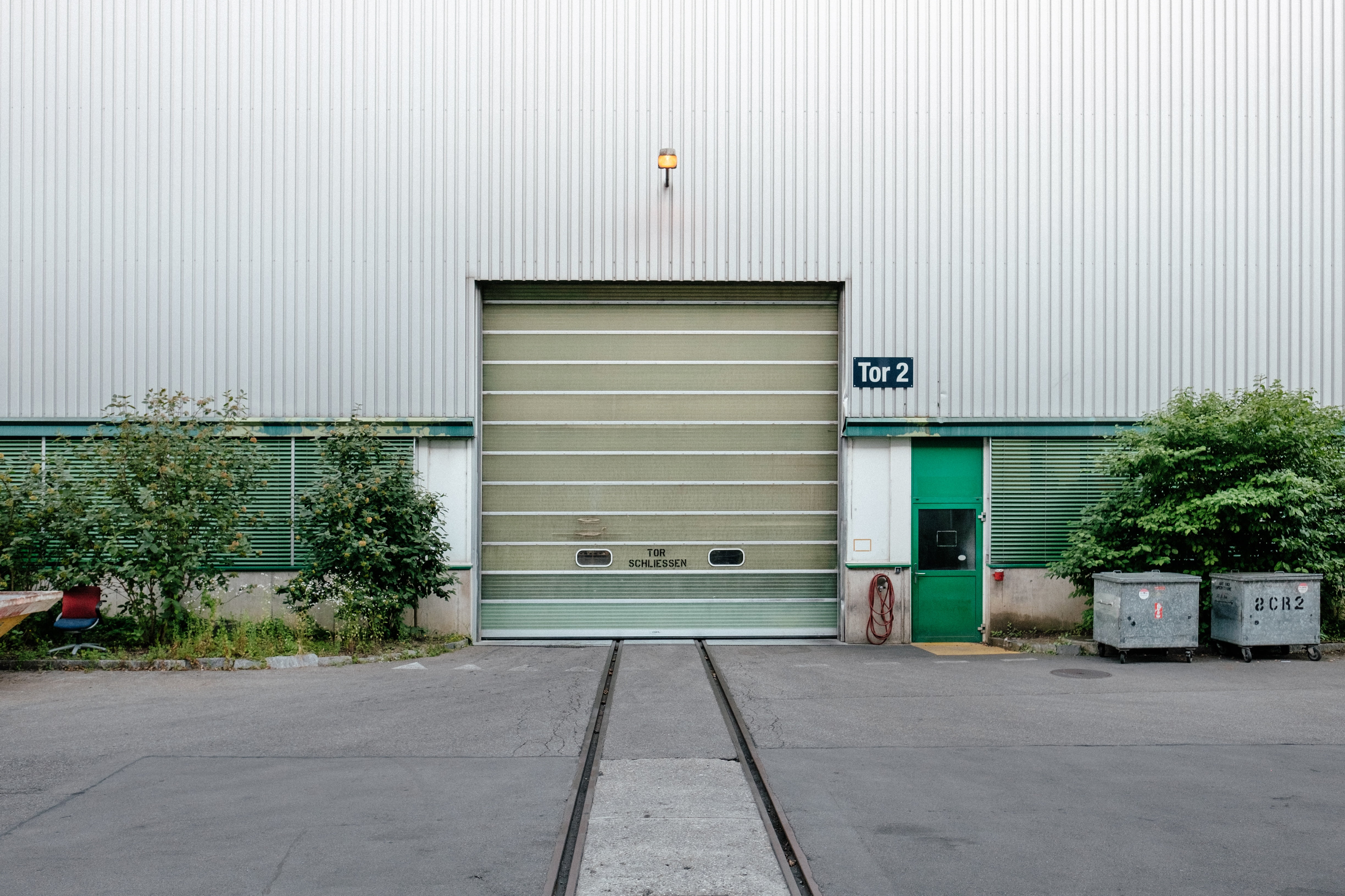 steel, plant, daytime, road, entrance, nature, gray, wall, gate, building, iron, day, 4K, no people, city, corrugated, architecture, street, closed, built structure, HD Wallpaper