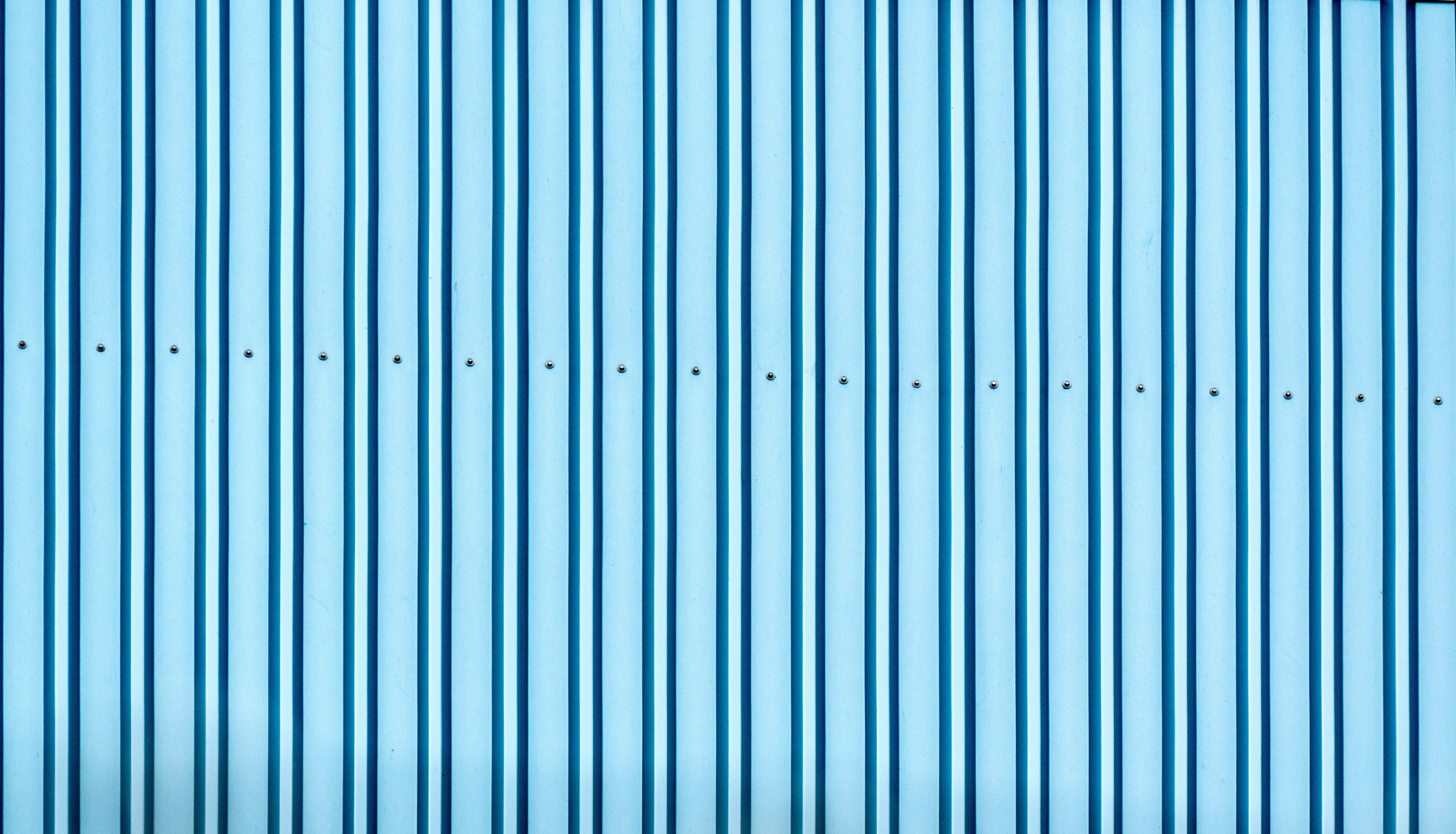 industrial plant, iron, pattern, blue, 5K, day, built structure, decay, textured, metal, architecture, industrial building, striped, facade, abstract, HD Wallpaper