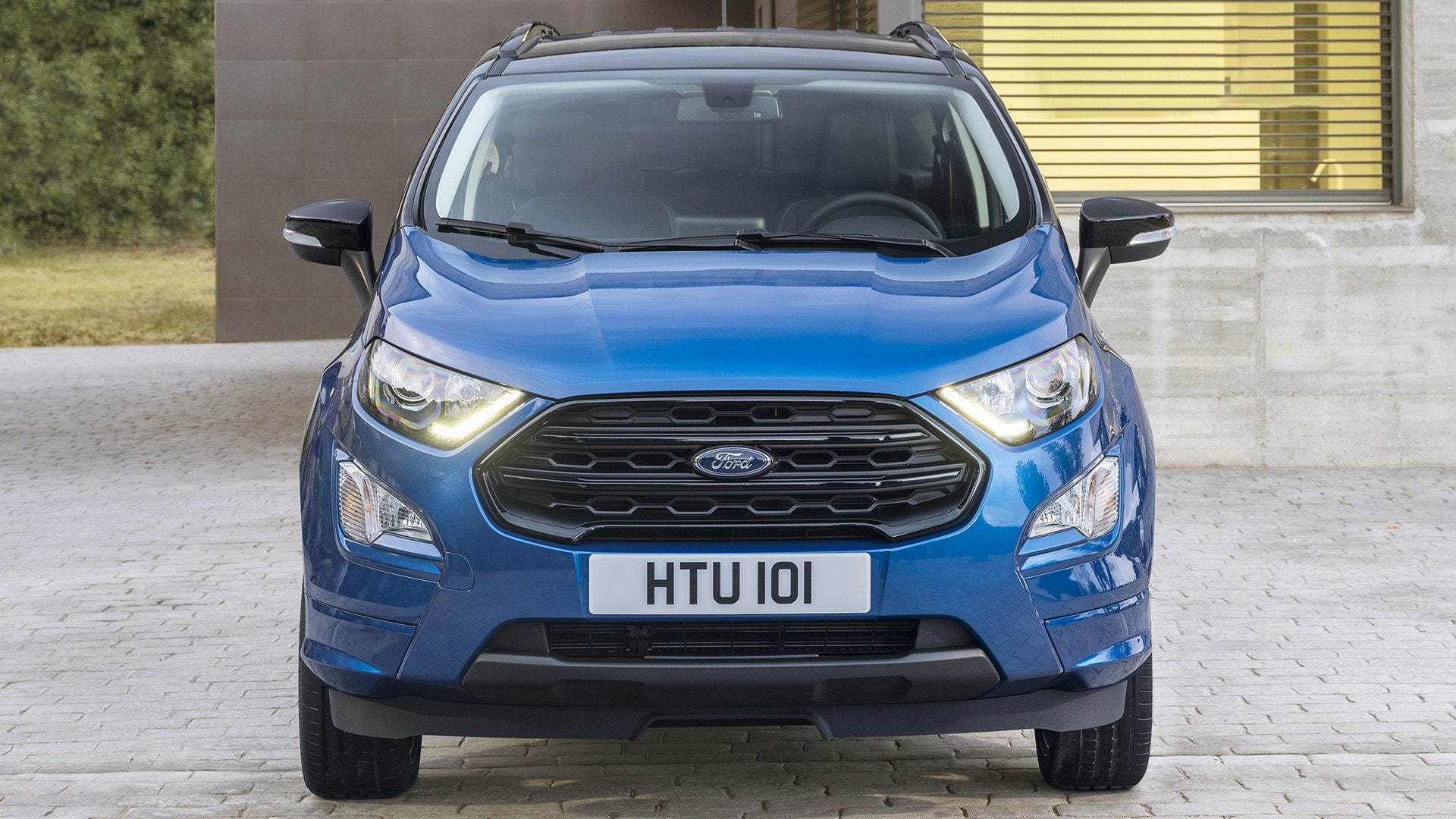 Car, SUV, Ford, Crossover Car, 1080P, Ford EcoSport ST-Line, Blue Car, Subcompact Car, HD Wallpaper