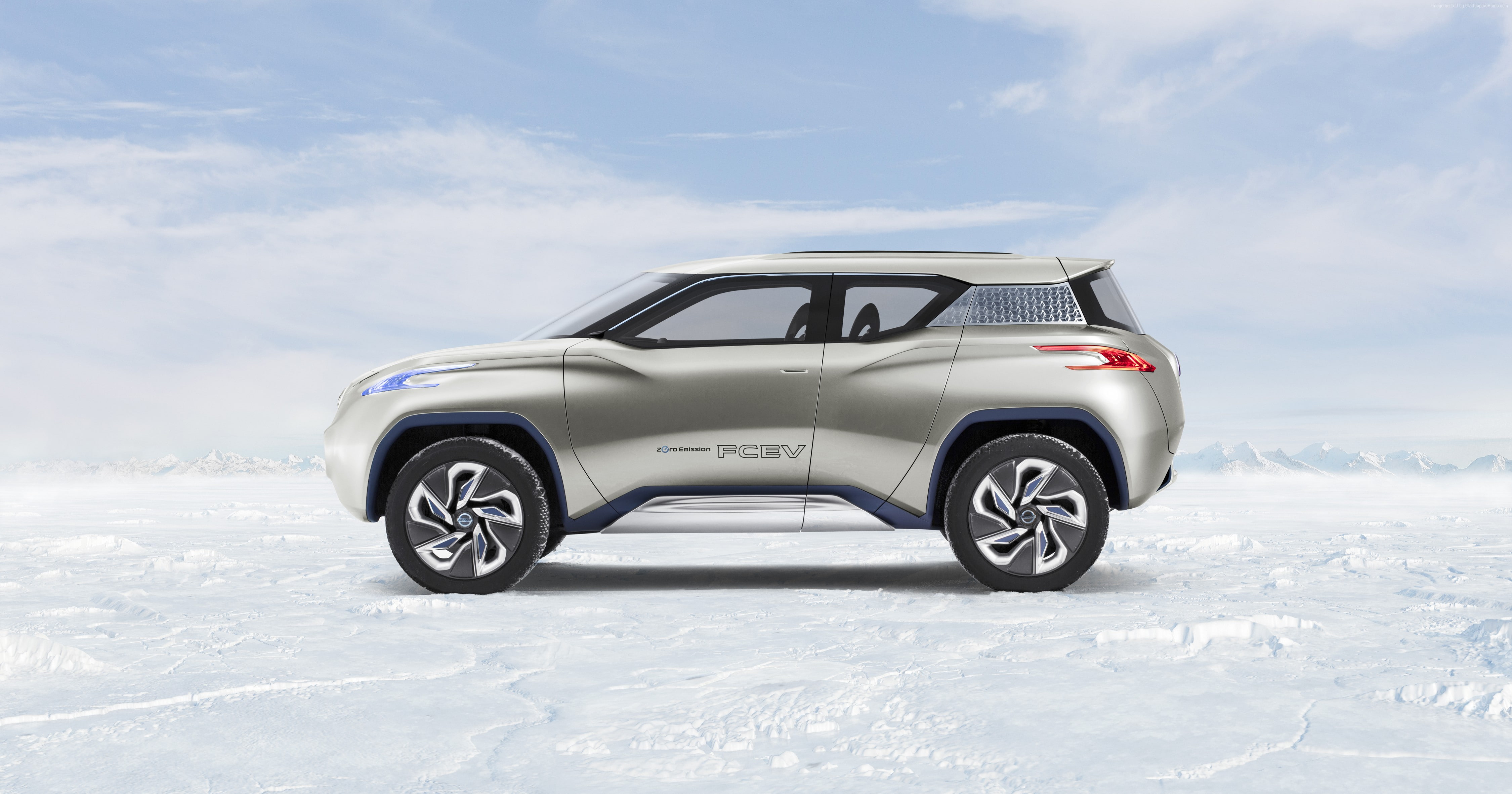 motor vehicle, winter, transportation, sky, Nissan Murano, 2015 car, environment, rent, snow, SUV, back, mode of transportation, scenics - nature, Nissan, HD Wallpaper