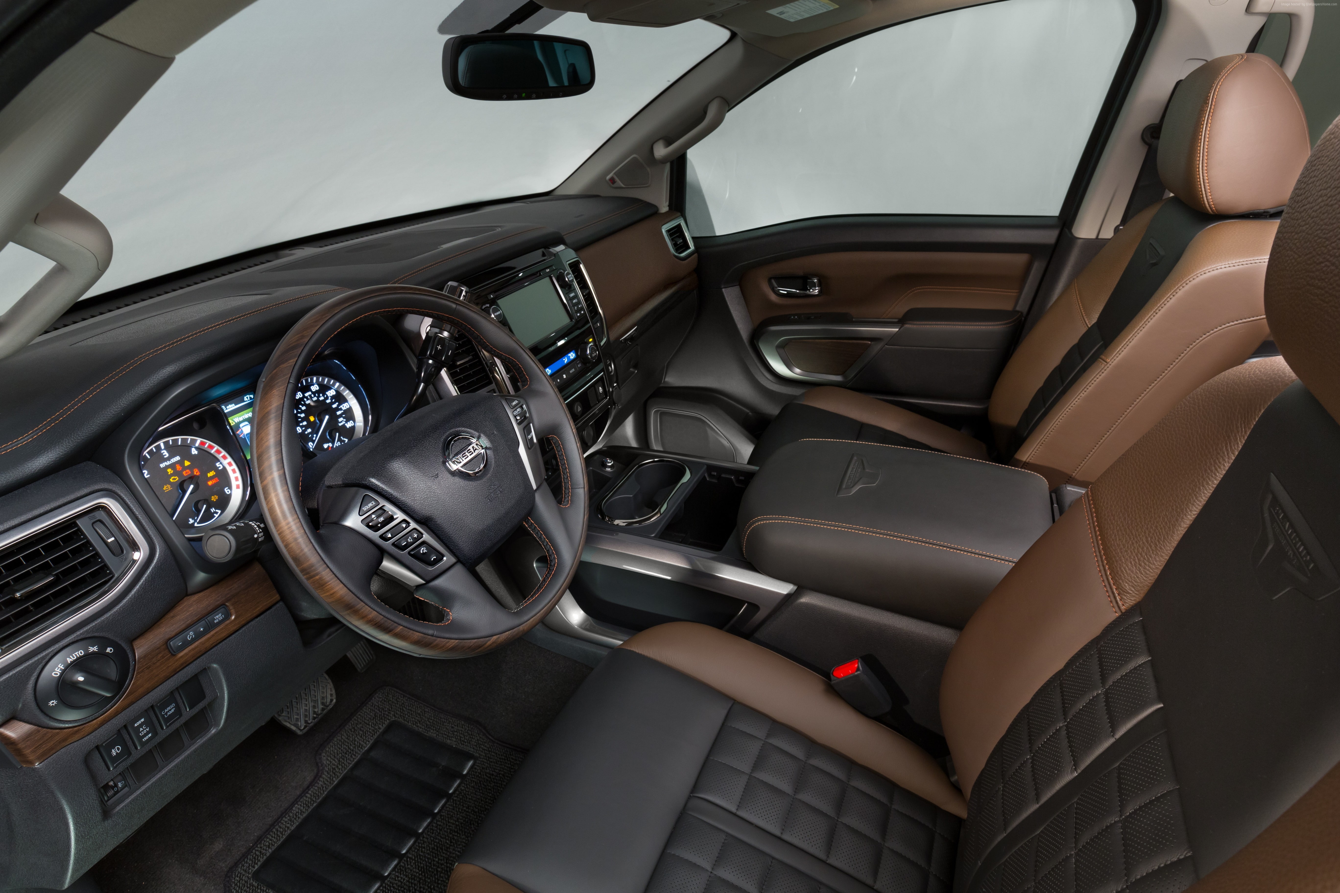 hybrid, review, Detroit, Nissan Titan, red, interior, XD, ecosafe, SUV, 2015 cars, 5K, test drive, HD Wallpaper