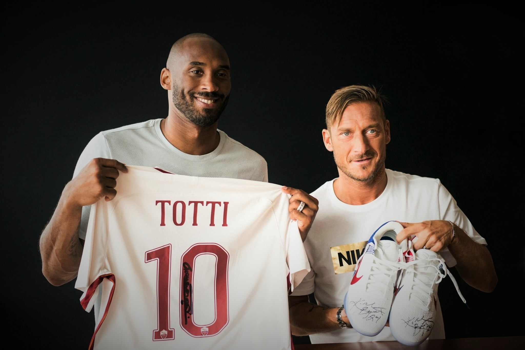 AS Roma, legends, Totti, 1080P, Nike, Los Angeles Lakers, basketball, Francesco Totti, Kobe Bryant, HD Wallpaper