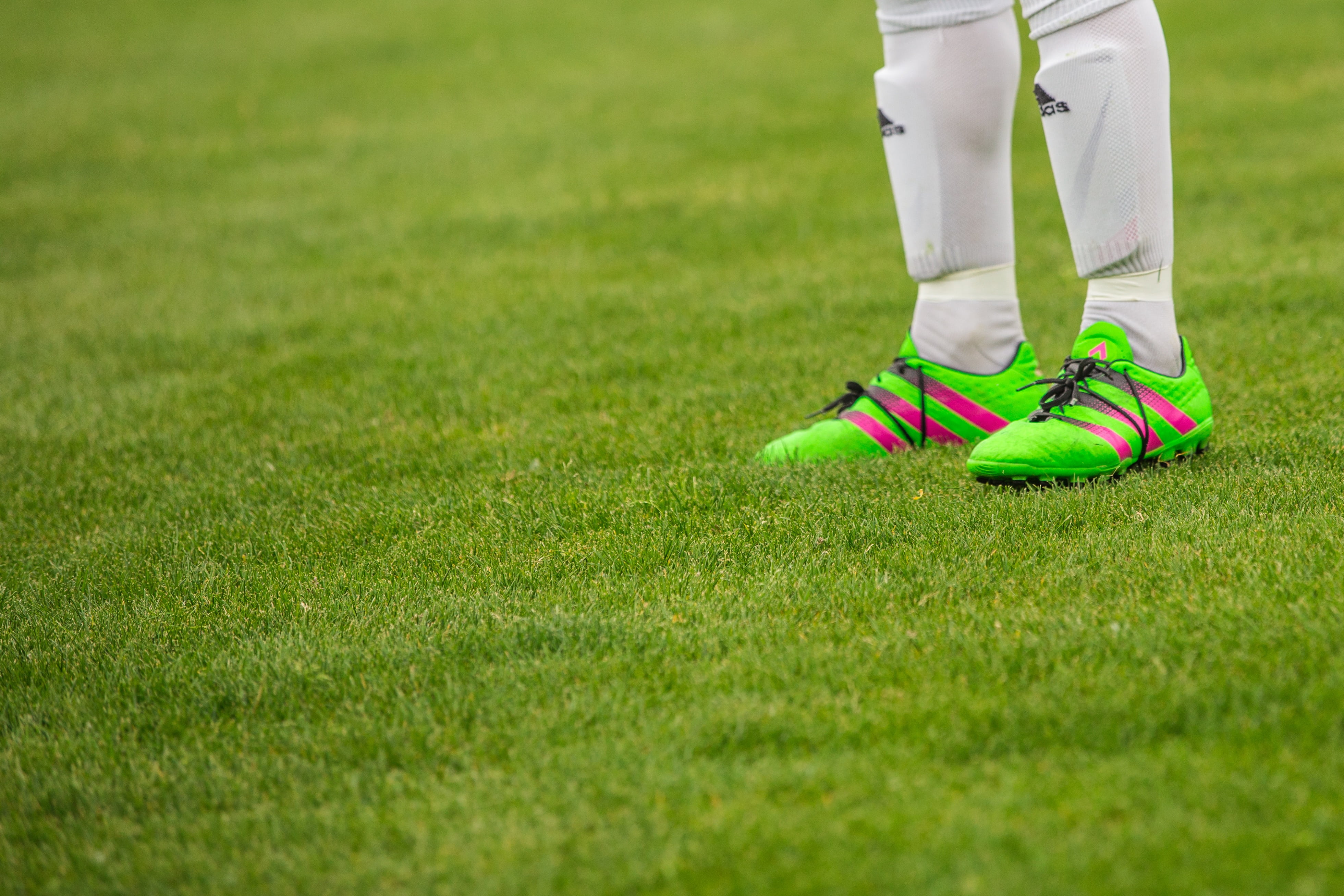 sports ground, day, ball sports, one person, lifestyles, football pitch, ball game, leisure activity, playing field, nature, limb, grass, outdoors, adidas, HD Wallpaper