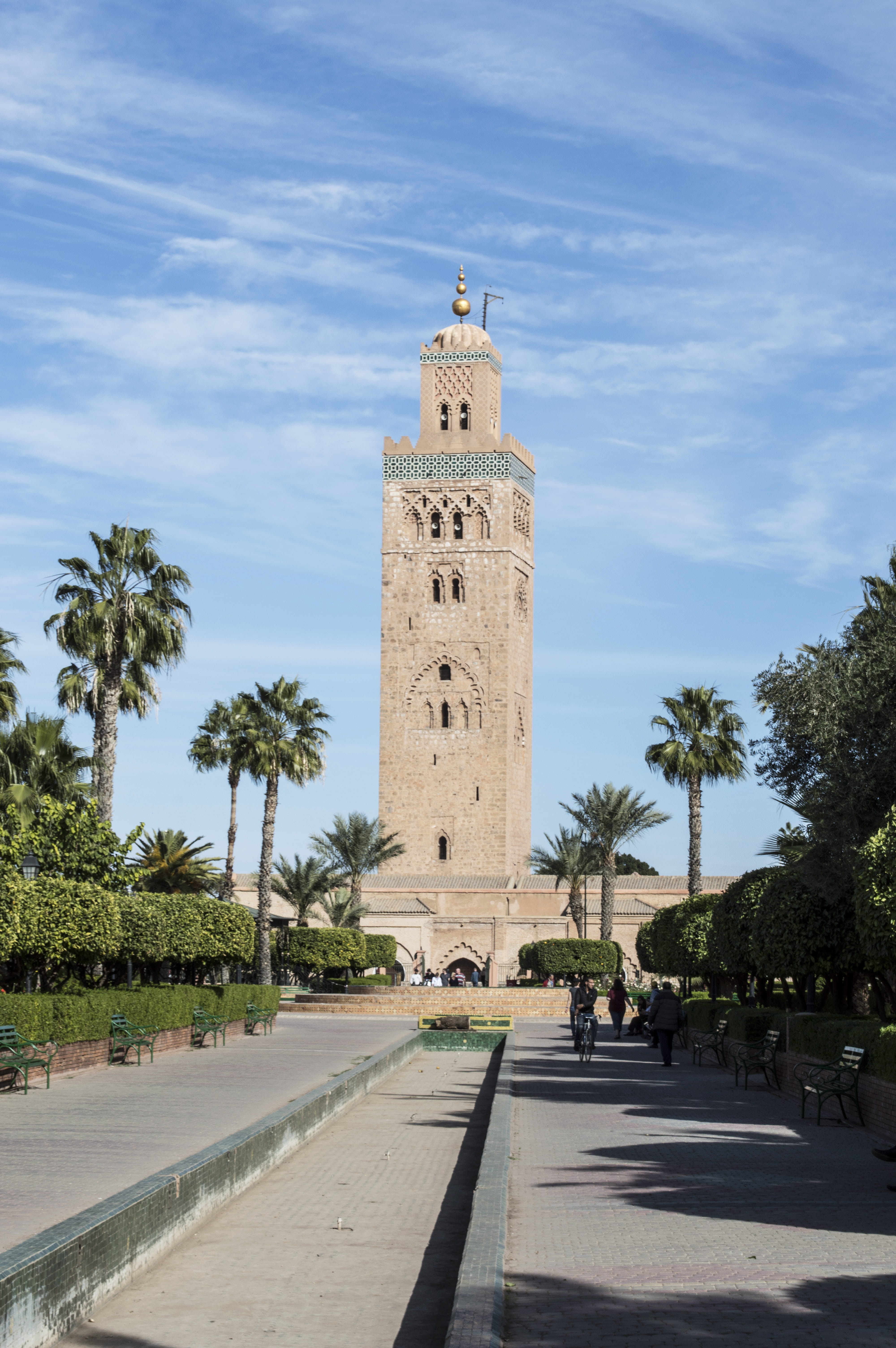 tree, architecture, Mosque, building, nature, africa, atlas, landscape, marrakech, building exterior, direction, tropical climate, travel destinations, Phone HD Wallpaper