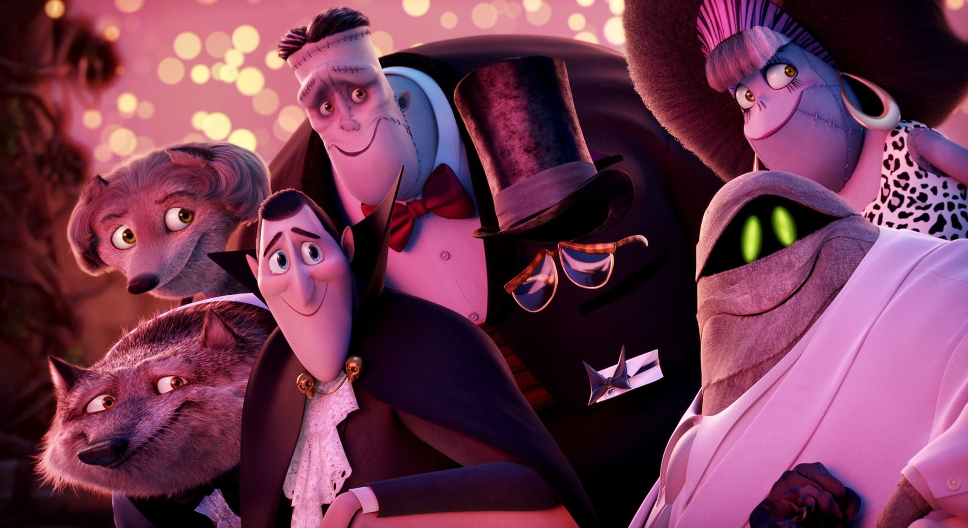 Frankenstein (Hotel Transylvania), Movie, night, representation, Griffin (Hotel Transylvania), mask - disguise, mask, purple, medium group of people, arts culture and entertainment, HD Wallpaper