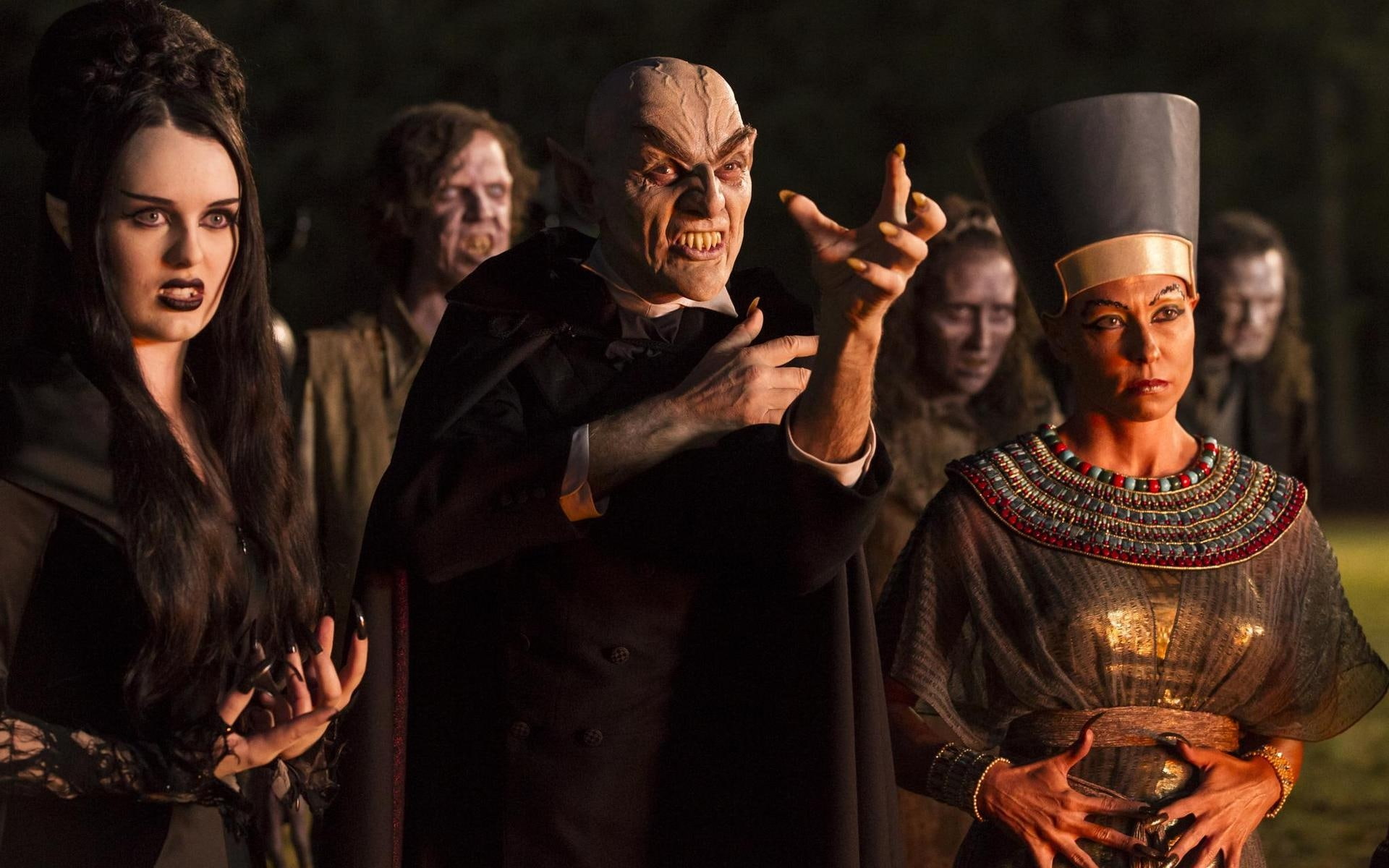 goosebumps, man, monsters, pharaoh, dracula, paraoh, 1080P, comedy, costume, movie, suit, black, HD Wallpaper