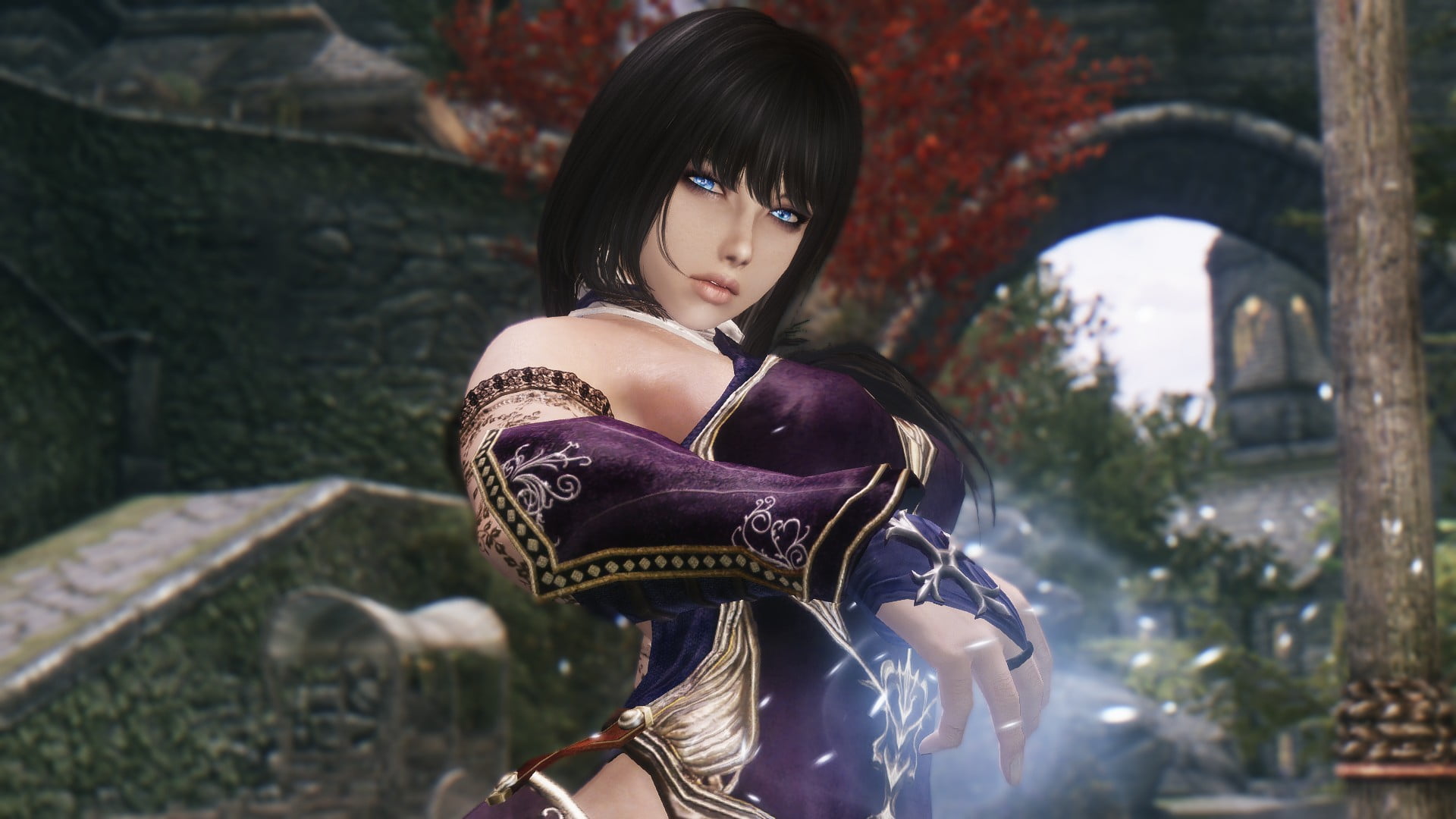 beauty, video game girls, three quarter length, The Elder Scrolls V: Skyrim, leisure activity, 1080P, real people, Castlevania, adult, casual clothing, HD Wallpaper