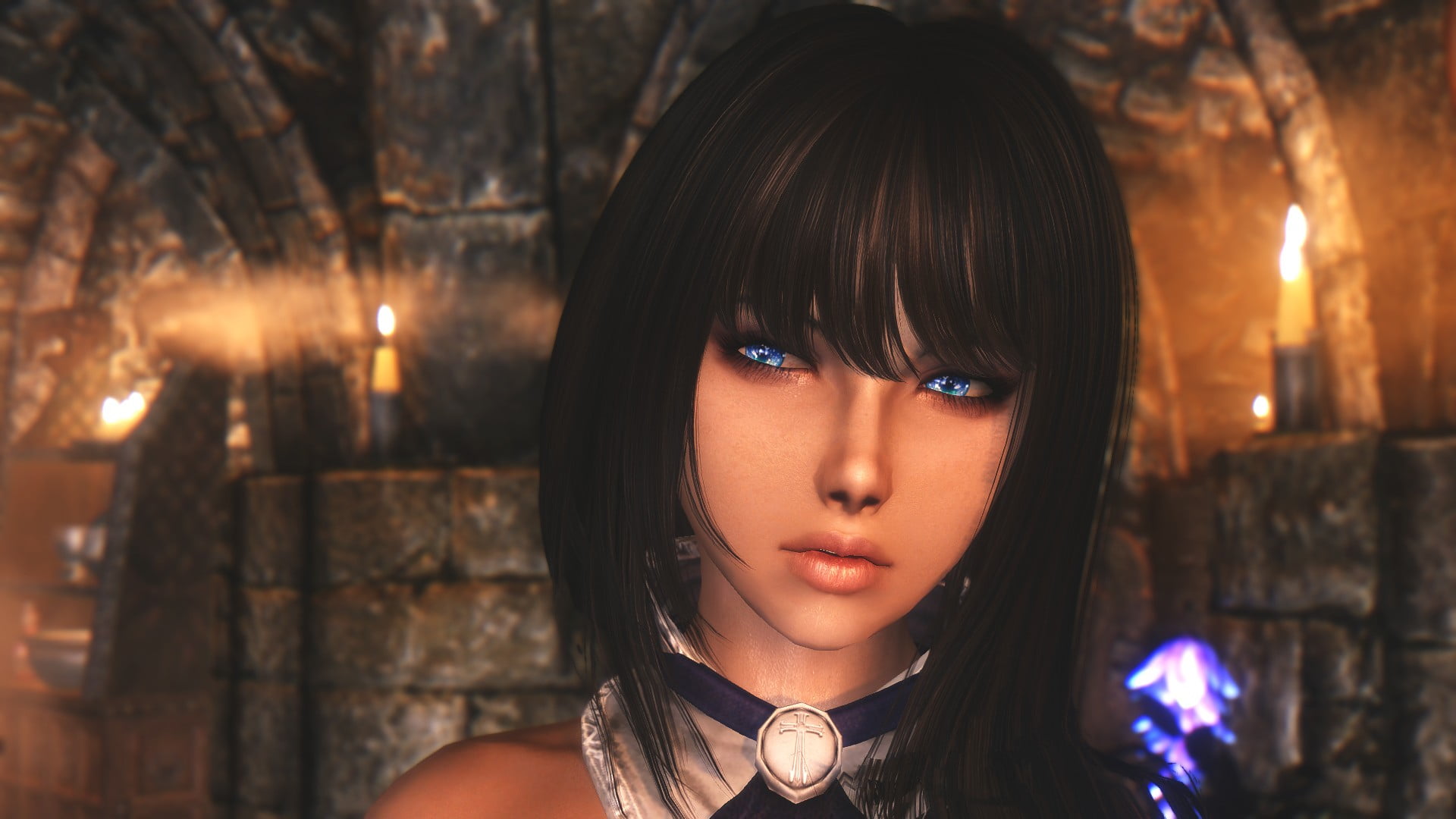 headshot, looking at camera, human face, young women, Castlevania: Order Of Ecclesia, Castlevania, The Elder Scrolls, Shanoa (Castlevania), women, close-up, HD Wallpaper
