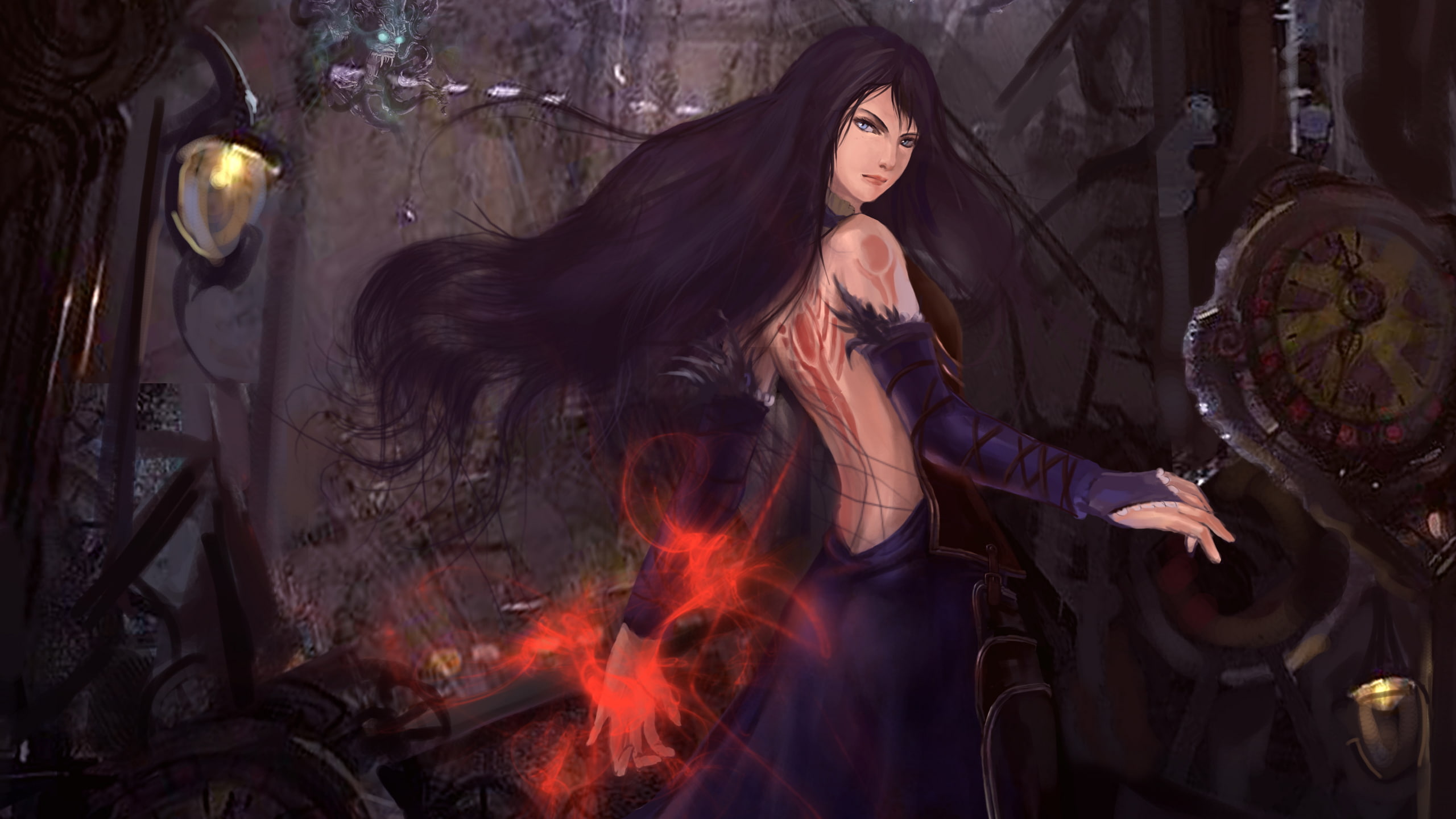 clothing, young adult, three quarter length, adult, young women, beautiful woman, beauty, Shanoa (Castlevania), Magic, women, lifestyles, long hair, fashion, HD Wallpaper