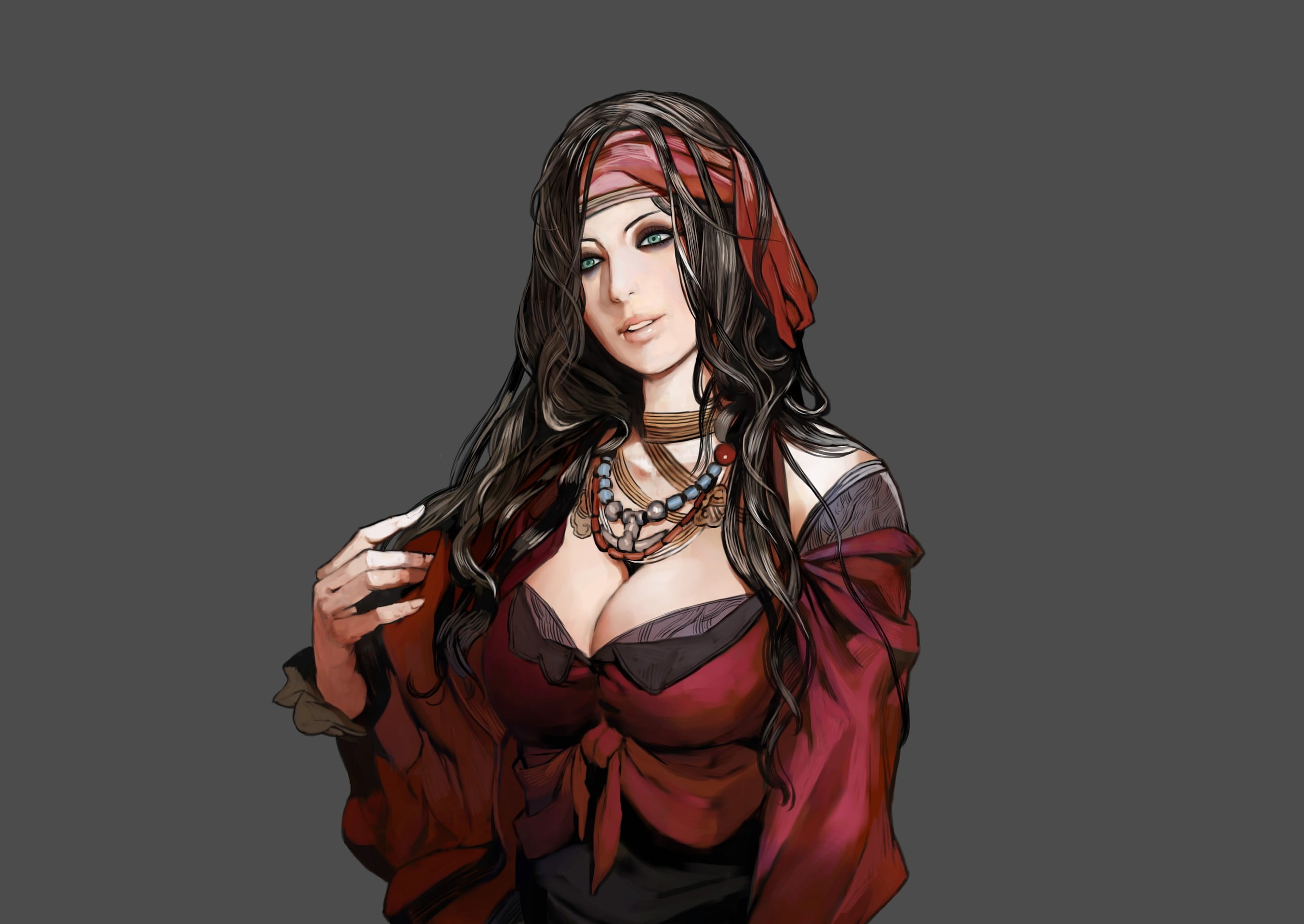 black background, front view, standing, 2K, women, clothing, Castlevania, copy space, young adult, one person, hair, young women, cut out, Castlevania: Order Of Ecclesia, HD Wallpaper