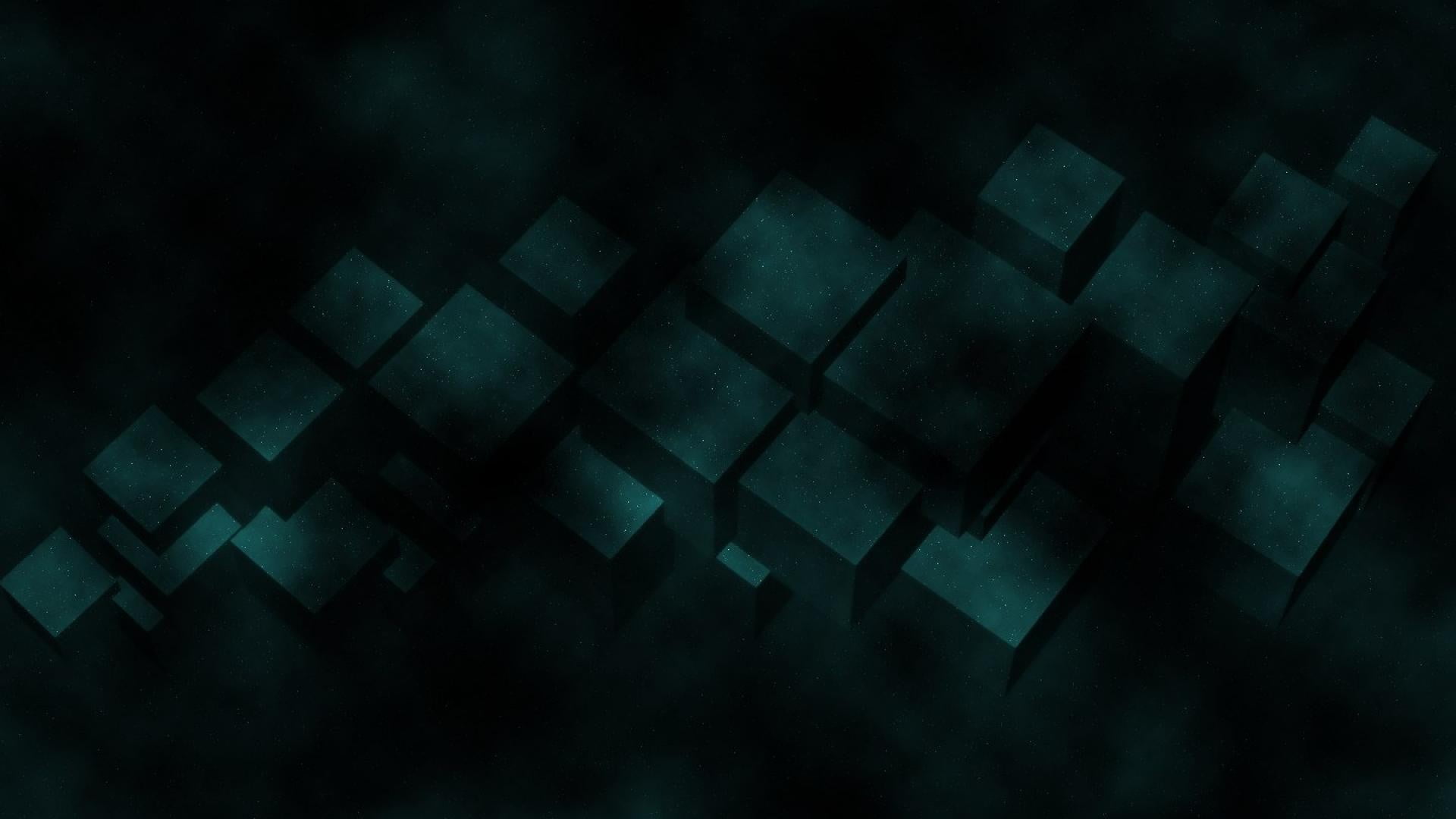 cube, night, light, shadow, 1080P, creativity, in a row, digital composite, digital art, shape, pattern, untitled, dark, indoors, 3D, minimalism, stage light, HD Wallpaper