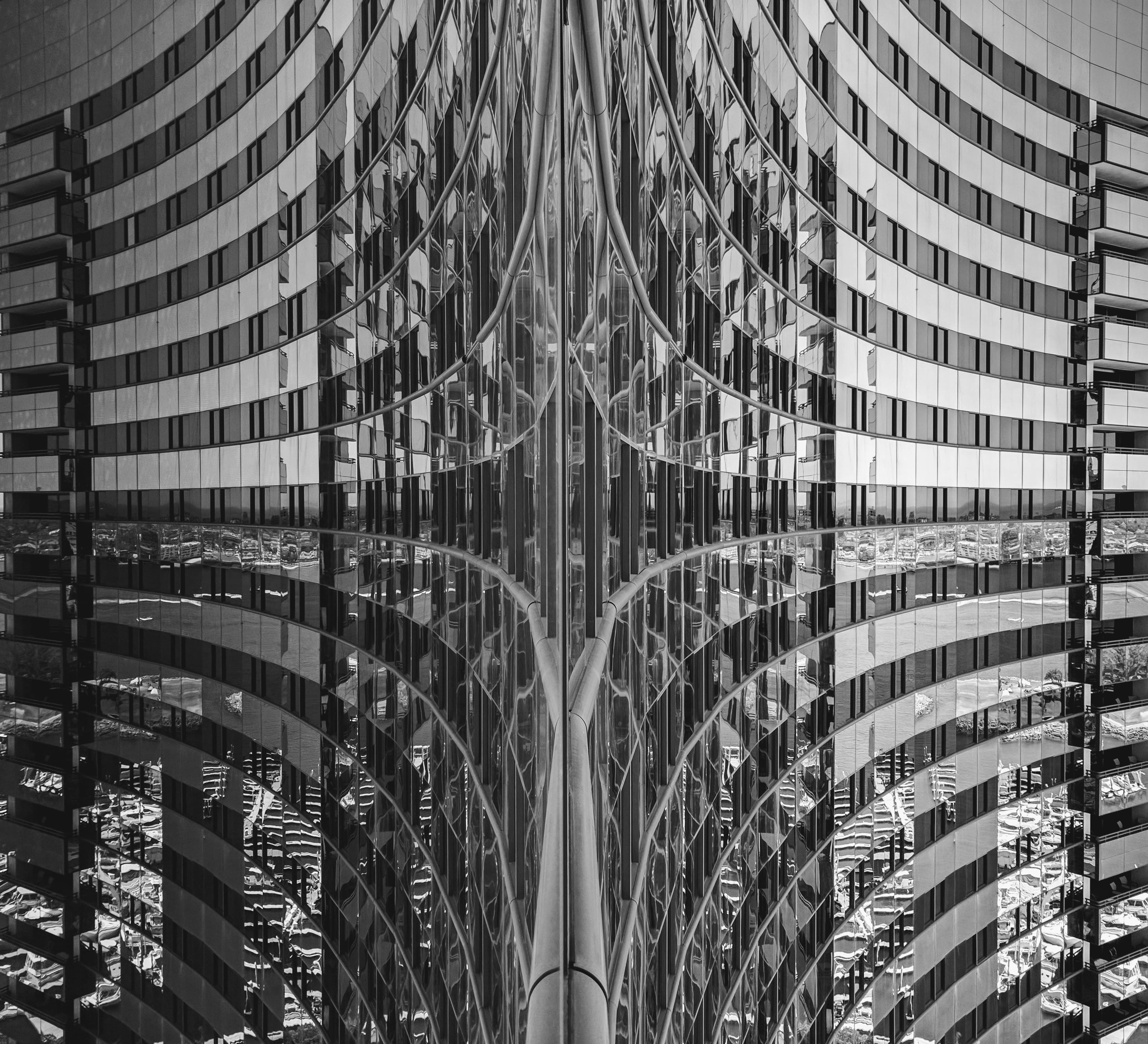 san diego, digital composite, built structure, abstract, directly below, city, skyscraper, united states, building exterior, white, day, design, transparent, HD Wallpaper