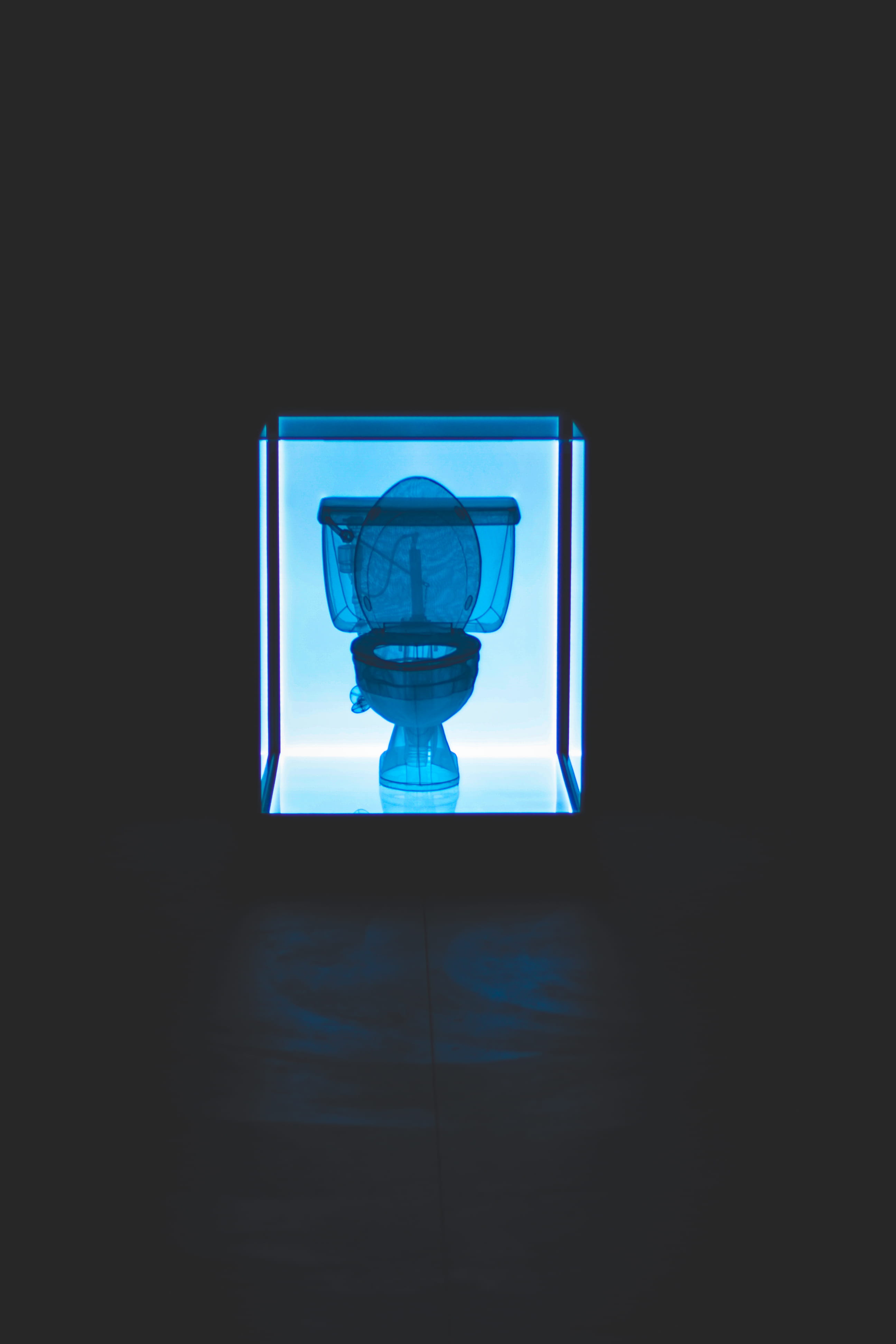 modern, copy space, dark, glass, downtown, transparent, toilet, still life, no people, single object, illuminated, 4K, black background, san diego, glass - material, Phone HD Wallpaper