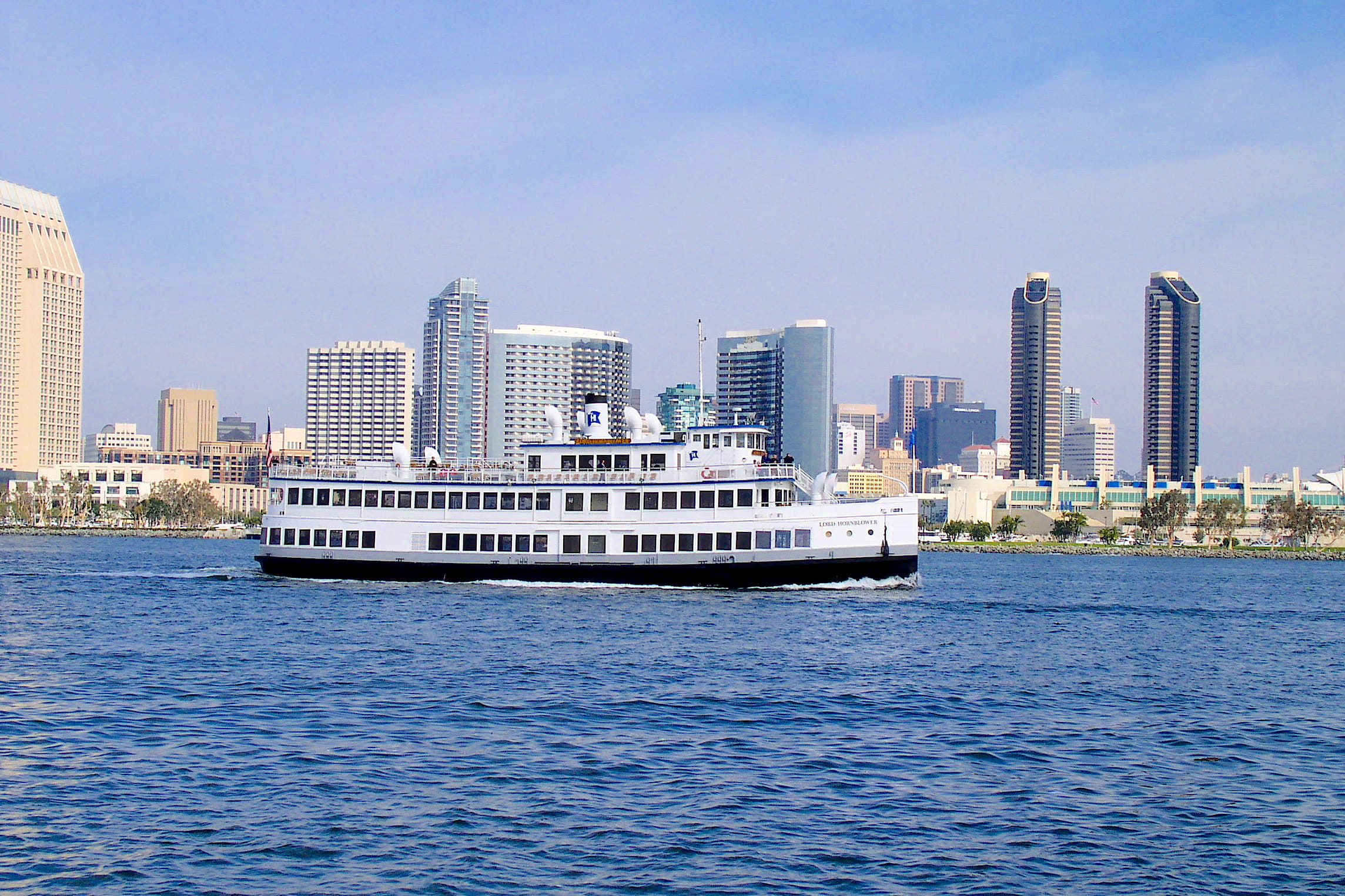 landscape, nautical vessel, ship, sky, sandiego, building, nature, united states, architecture, city, outdoors, cruise ship, building exterior, water, sea, HD Wallpaper