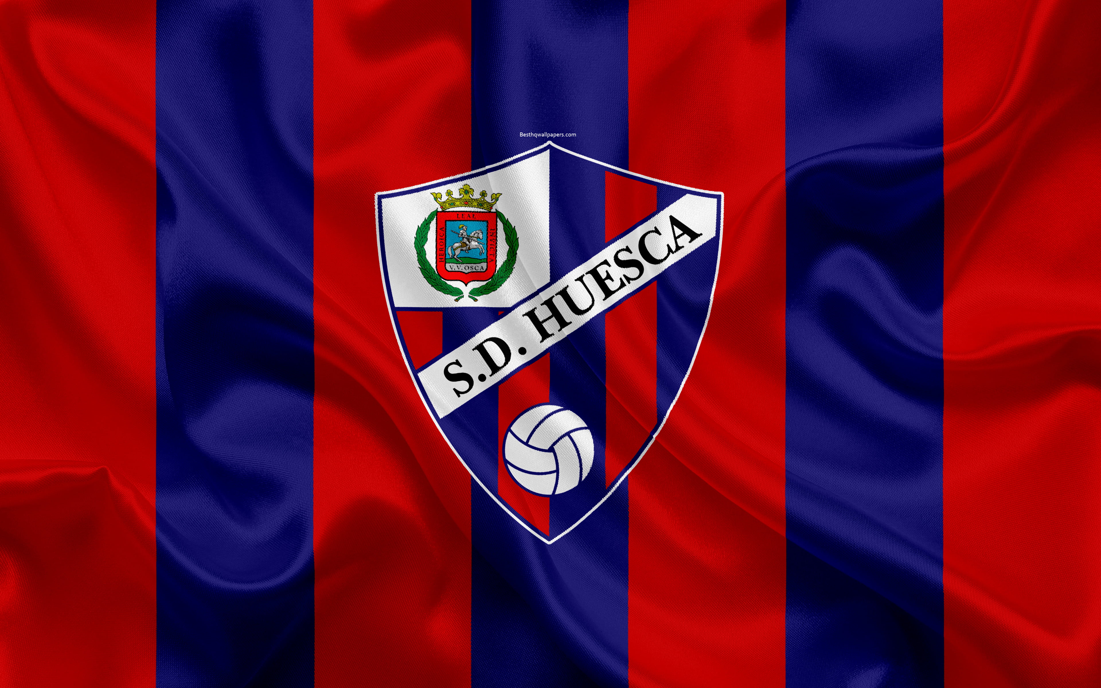 Soccer, 4K, Emblem, SD Huesca, Logo, HD Wallpaper