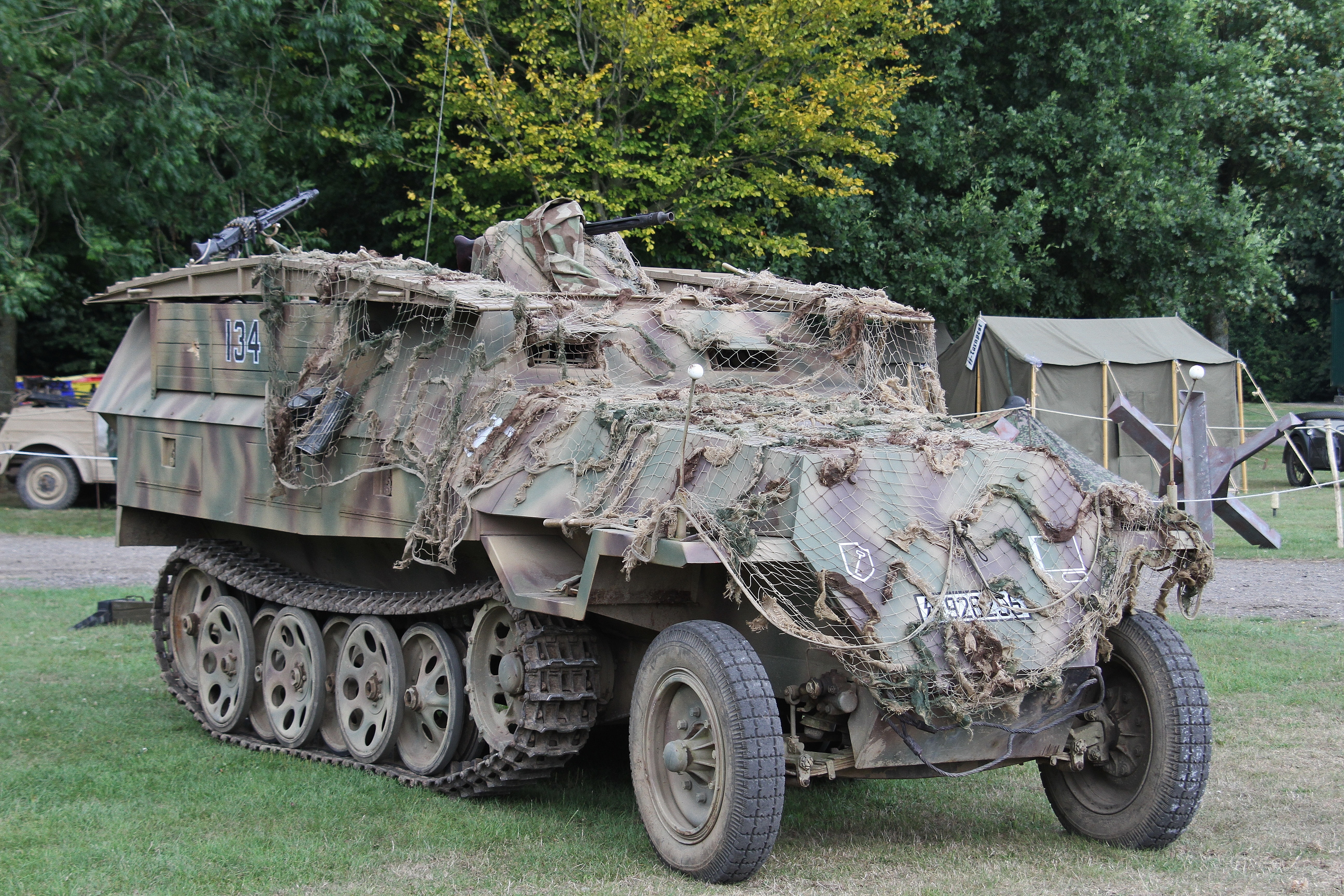 half-track, average, APC, 5K, guns, Special motor vehicle, Sd Kfz 251, HD Wallpaper