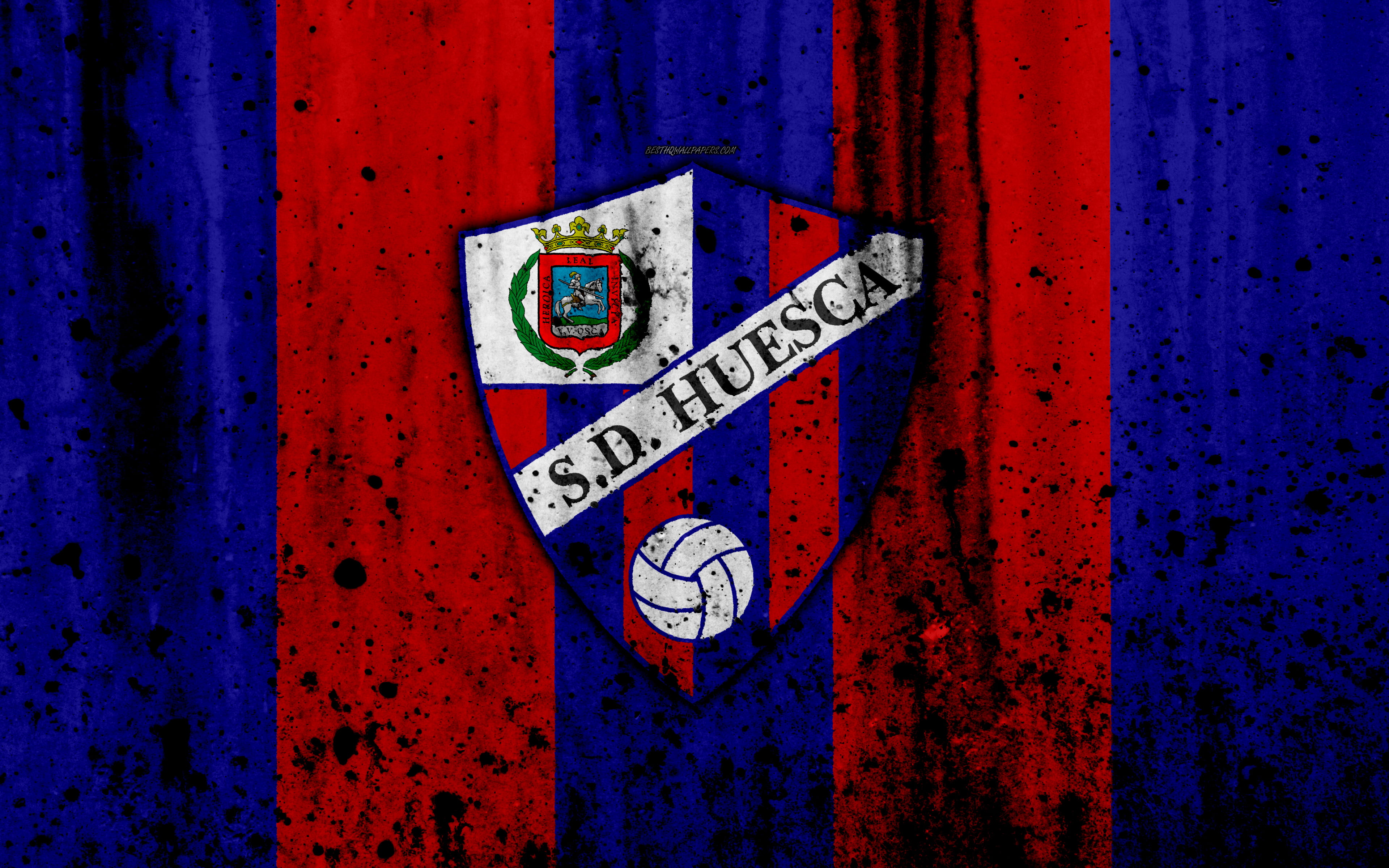 Emblem, SD Huesca, 4K, Soccer, Logo, HD Wallpaper