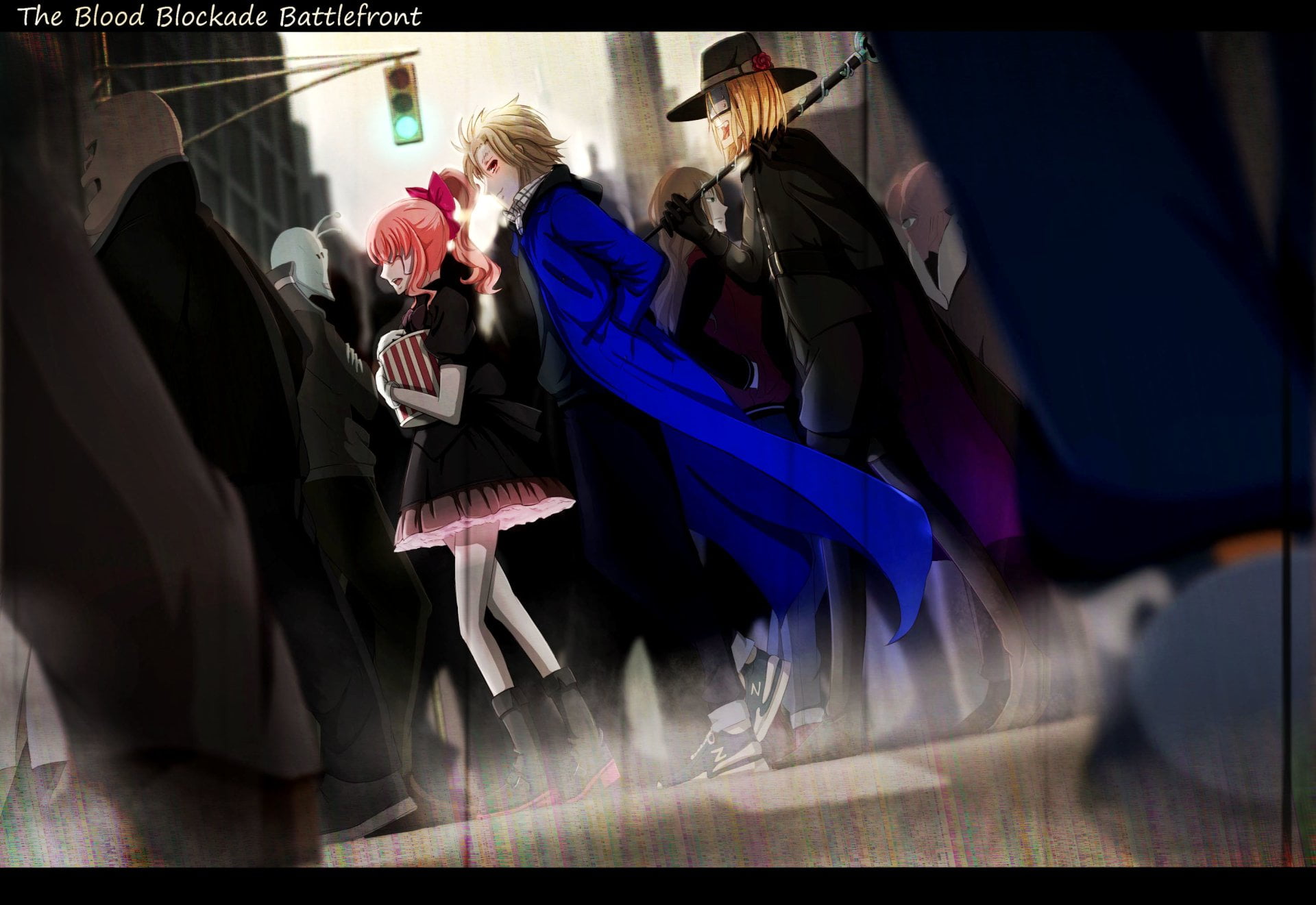 women, group, Blood Blockade Battlefront, Femt (Blood Blockade Battlefront), Aligura (Blood Blockade Battlefront), day, 1080P, lifestyles, men, people, HD Wallpaper