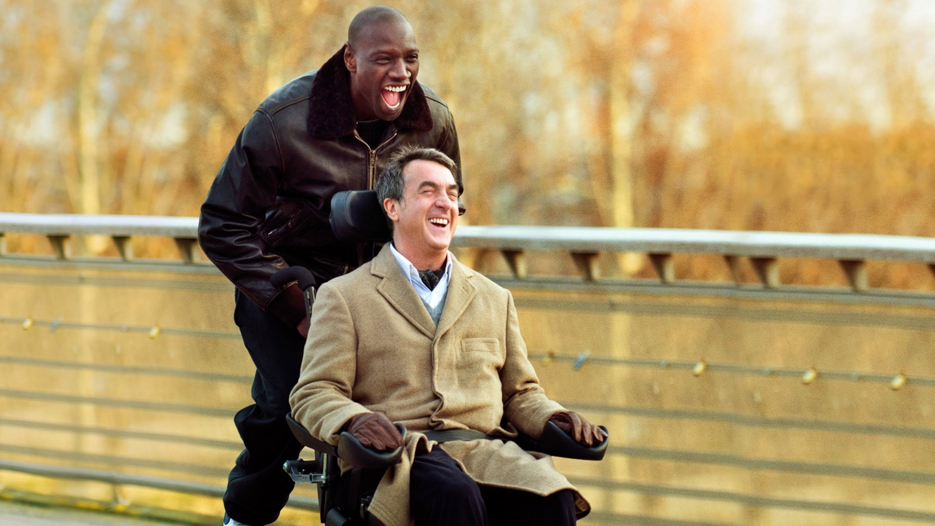 The Intouchables, Movie, Driss (The Intouchables), Smile, Omar Sy, François Cluzet, Wheelchair, Philippe (The Intouchables), 1080P, HD Wallpaper