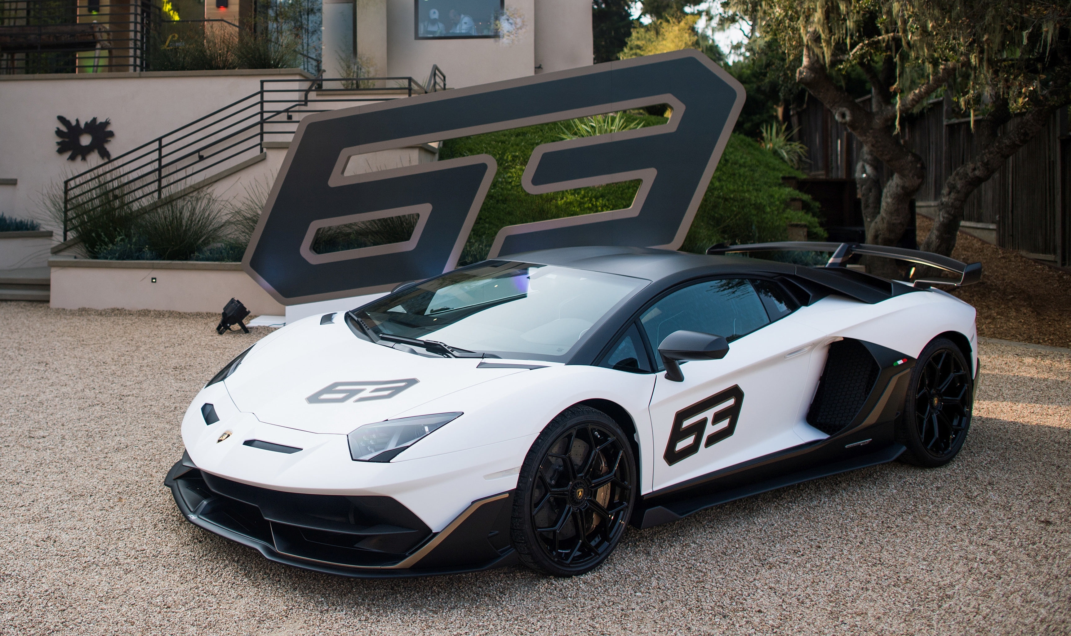 2K, Aventador, SVJ, Lamborghini, White, HD Wallpaper