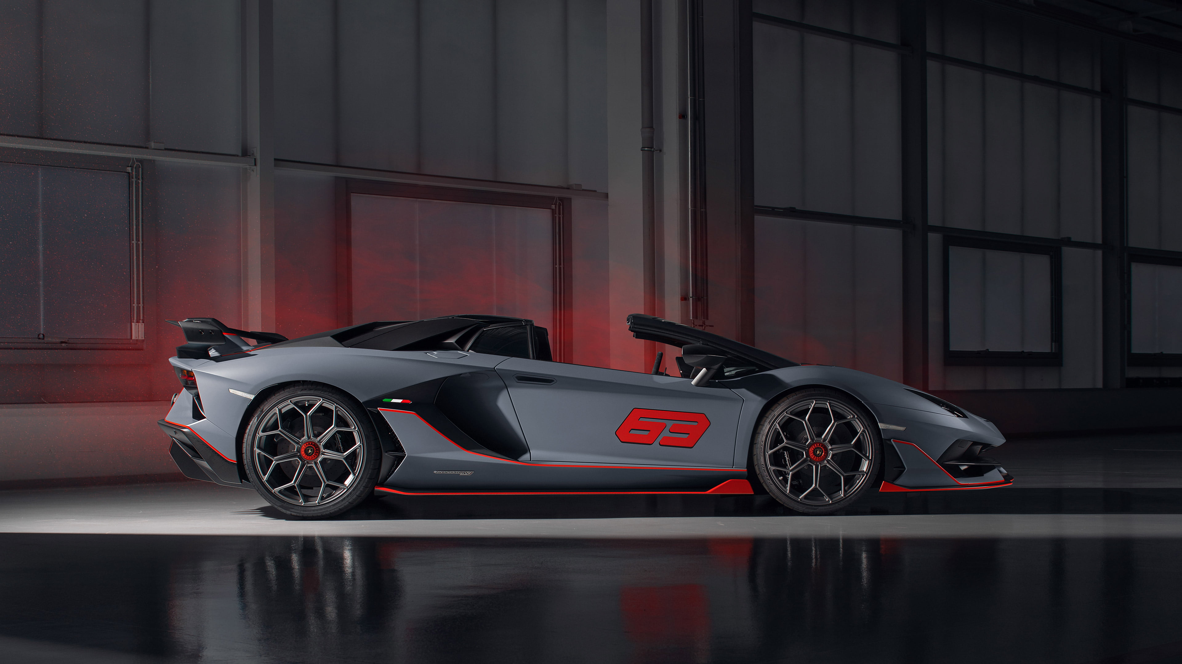 car, supercars, 4K, Lamborghini Aventador SVJ, Convertible, vehicle, Roadster, HD Wallpaper