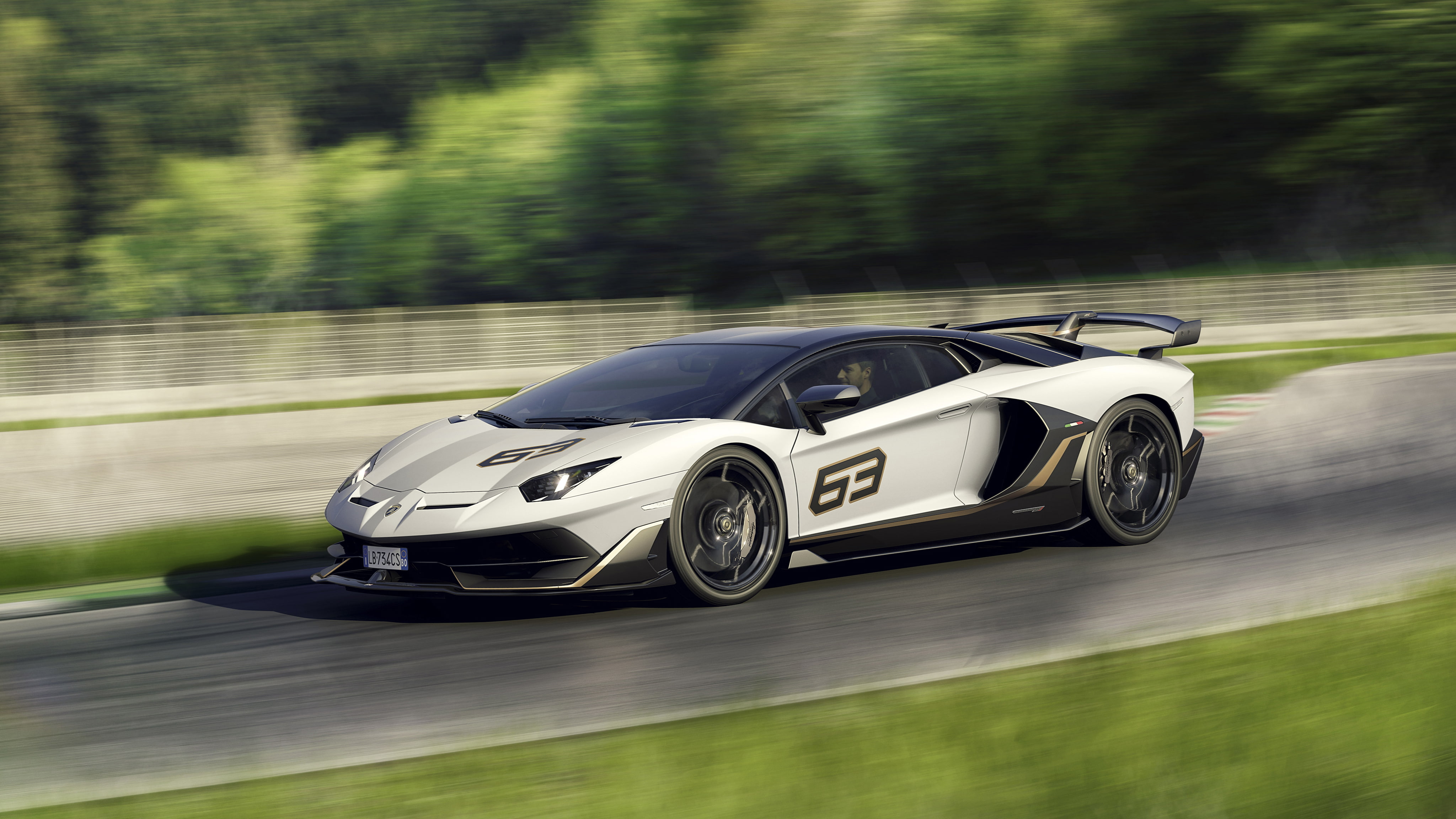 car, sport, luxury, 4K, on the move, SVJ, racecar, wheel, transportation, auto racing, competitive sport, motorsport, motor vehicle, sports race, land vehicle, HD Wallpaper