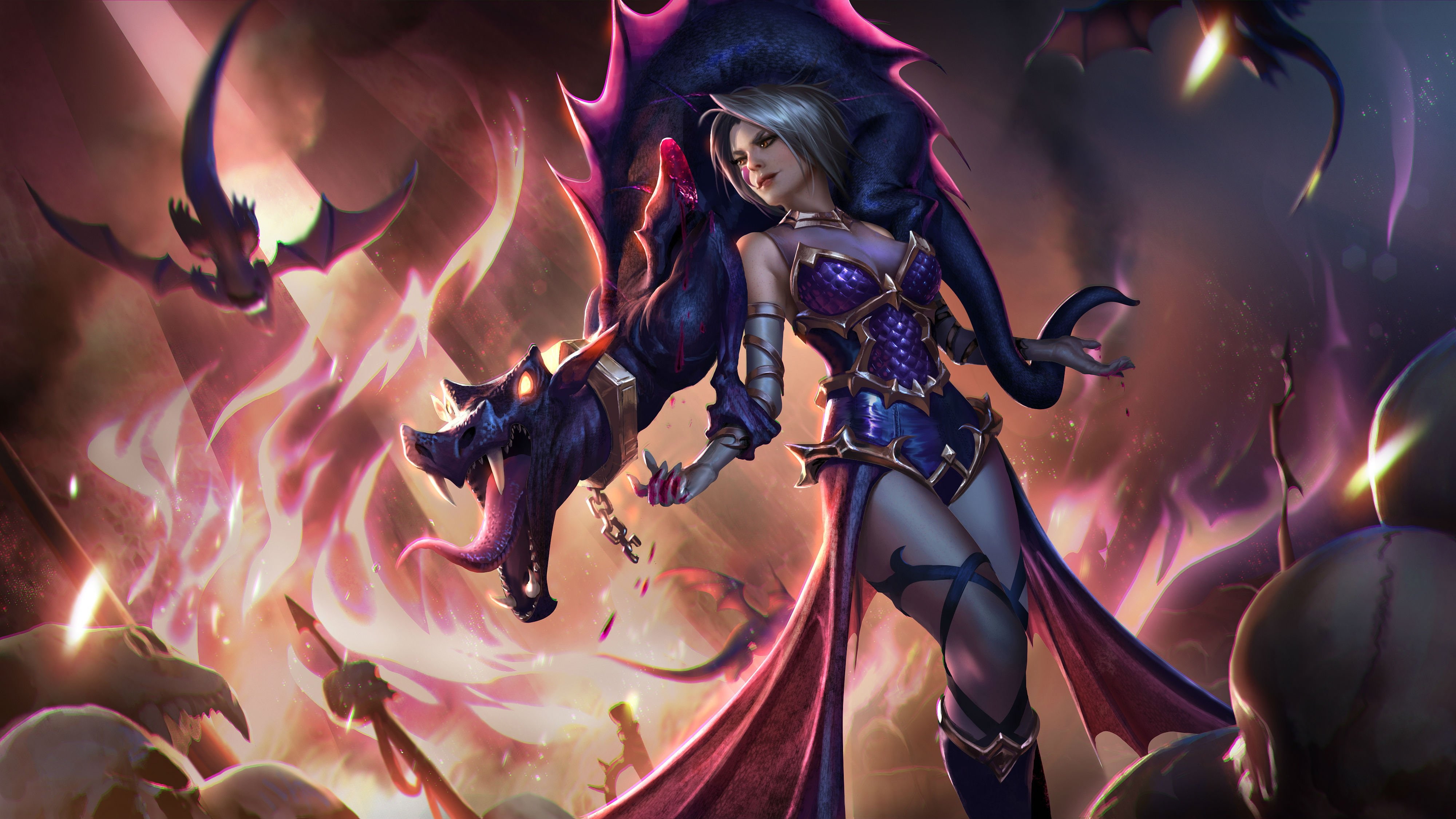 Heroes, 4K, 4000x2250 px, Arena, fantasy, online, action, Moba, Hon, of, fi, Fighting, Newerth, sci, warrior, mmo, Magic, HD Wallpaper