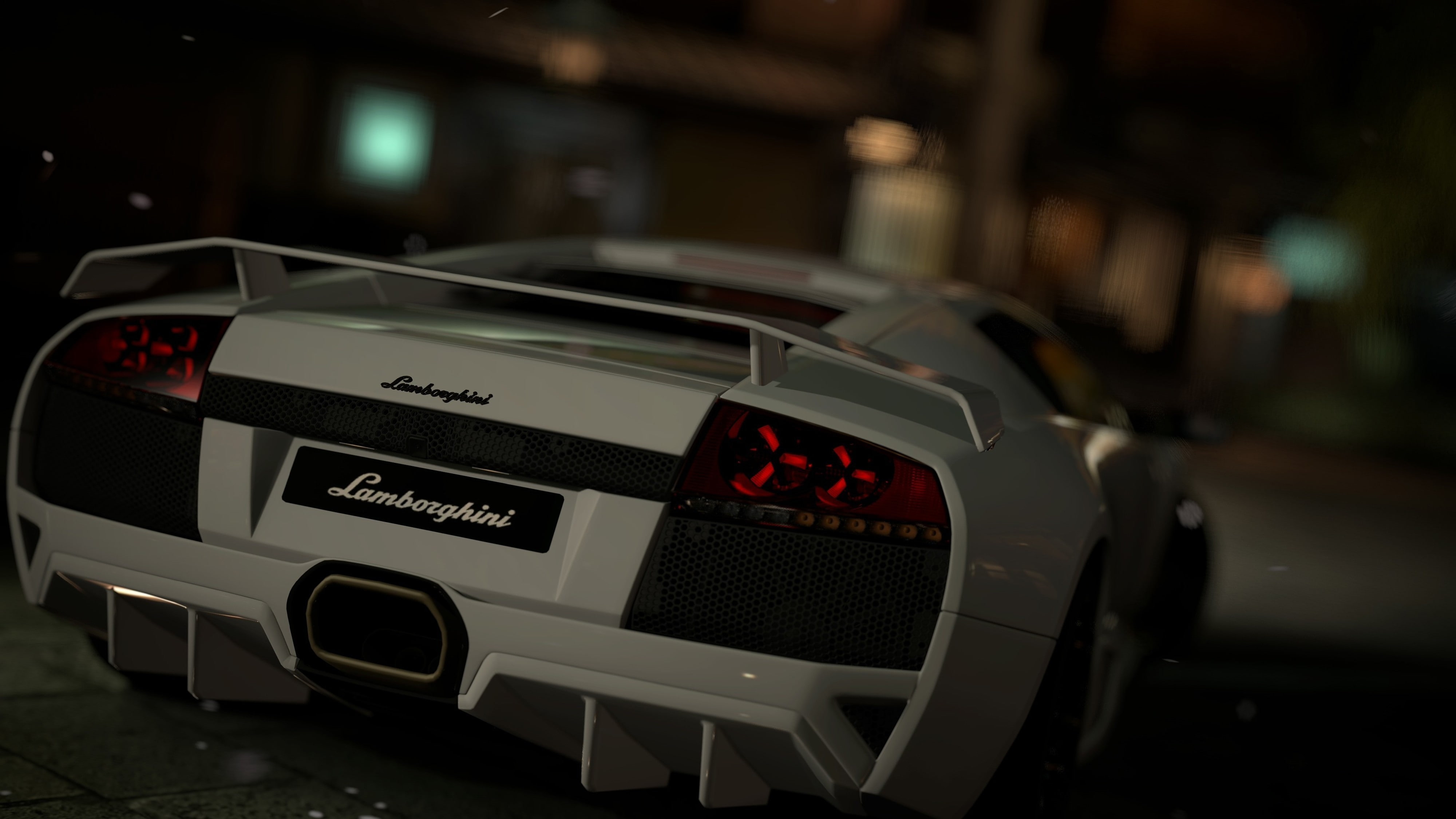 murcielago, white, x, 4K, vehicles, cars, Lamborghini, hd, art, HD Wallpaper