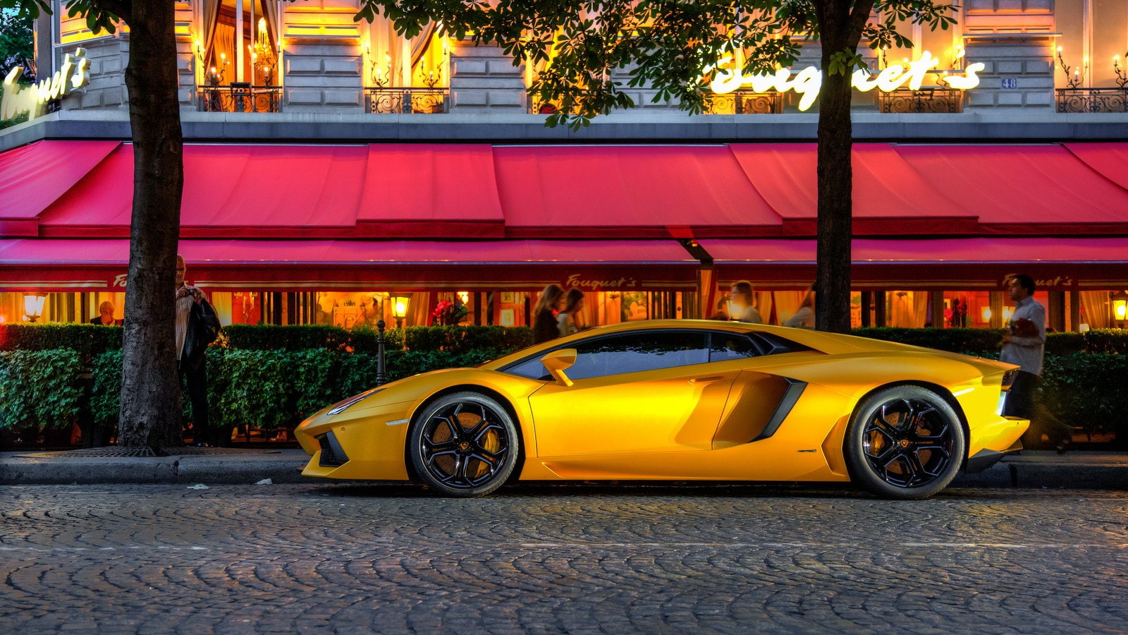 supercars, cars, lp700, lamborghini, yellow, italian, aventador, 720P, HD Wallpaper
