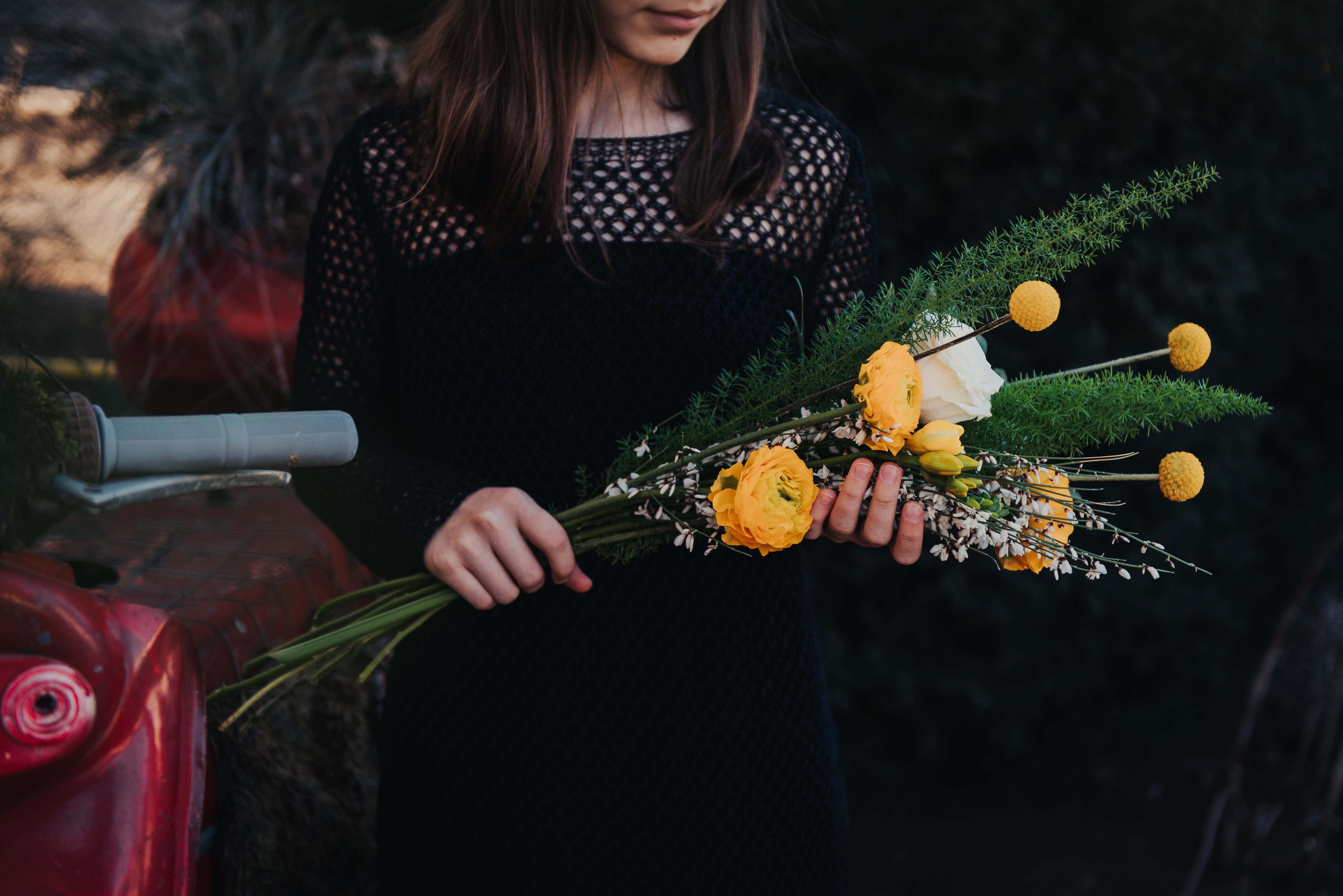 holding, flowering plant, hand, apparel, bouquet, finger, blossom, white, one person, freshness, leisure activity, linen, pattern, floral design, 5K, woman, HD Wallpaper