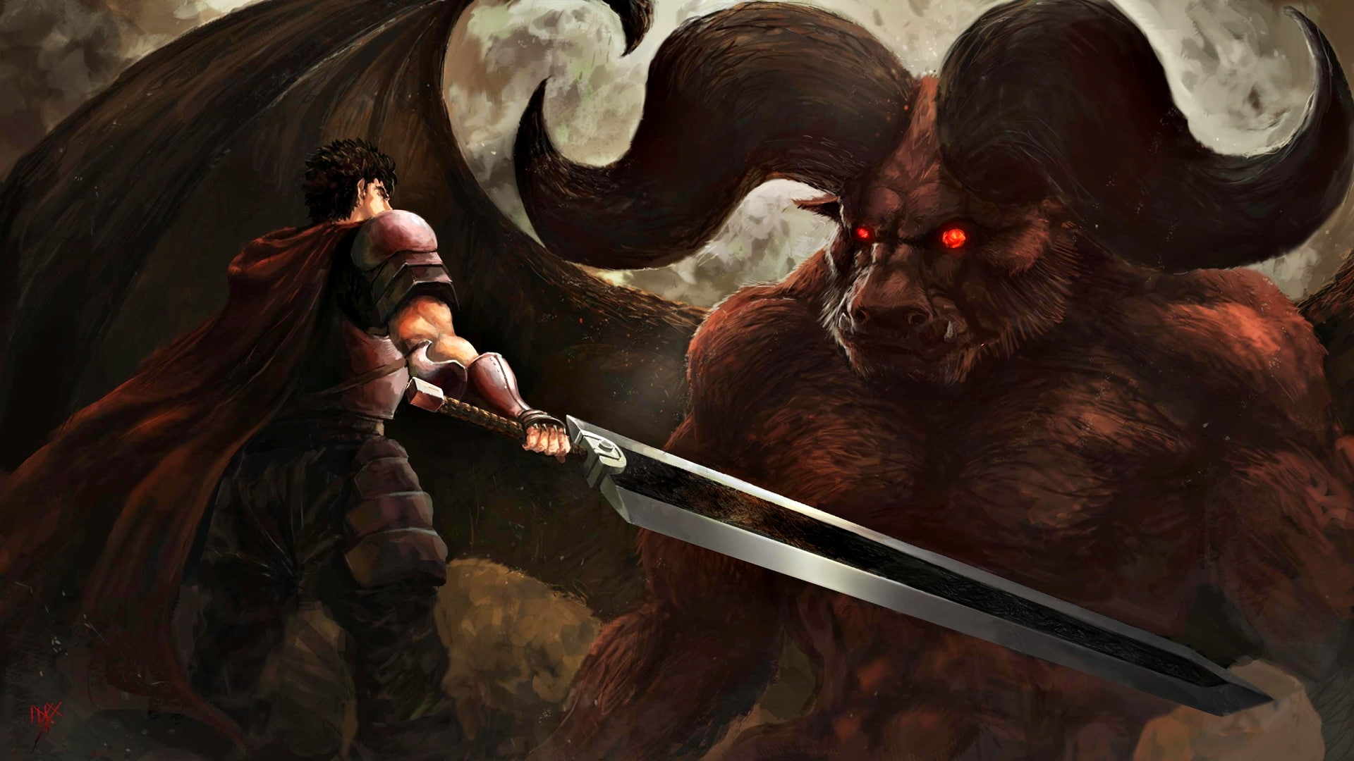 Anime, Guts (Berserk), 1080P, Nosferatu Zodd, Berserk, HD Wallpaper