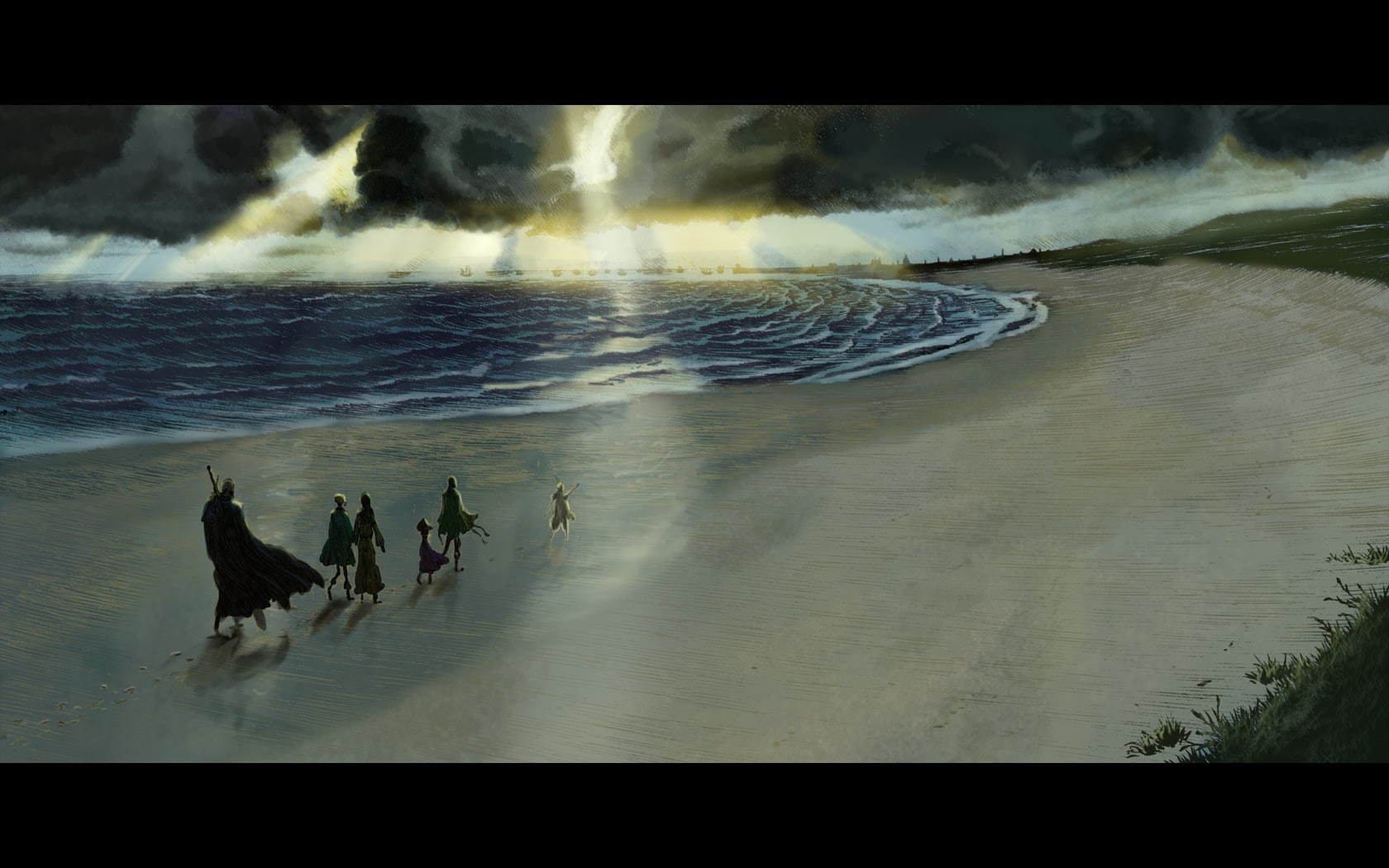Kentaro Miura, transfer print, sea, nature, domestic animals, auto post production filter, vertebrate, group of animals, Schierke, land, Berserk, domestic, HD Wallpaper