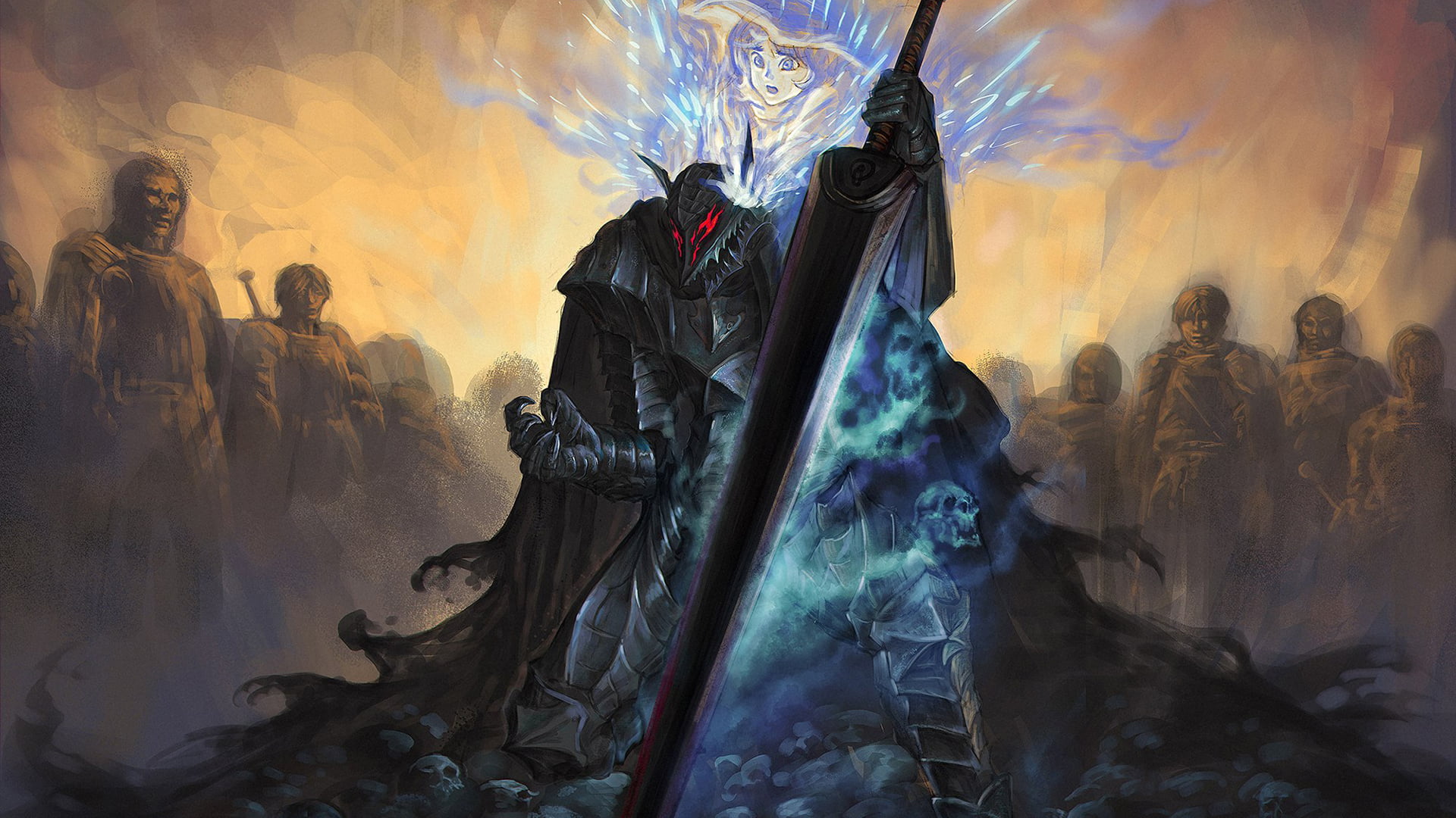 1080P, Guts, Berserk, sword, skull, Schierke, HD Wallpaper