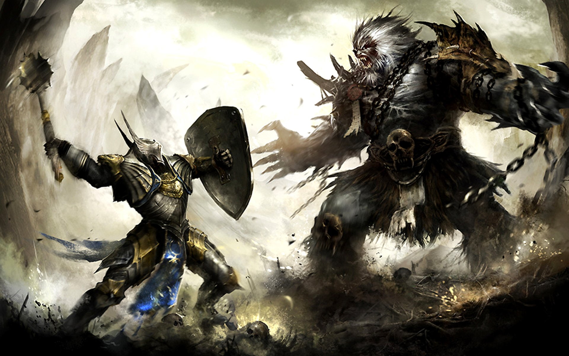 spooky, Claws, death, Beast, old, human Skull, monster - Fictional Character, nature, animal, Cannabis, dark, Kingdom Underfire Circle Of The Doom, Battle, HD Wallpaper